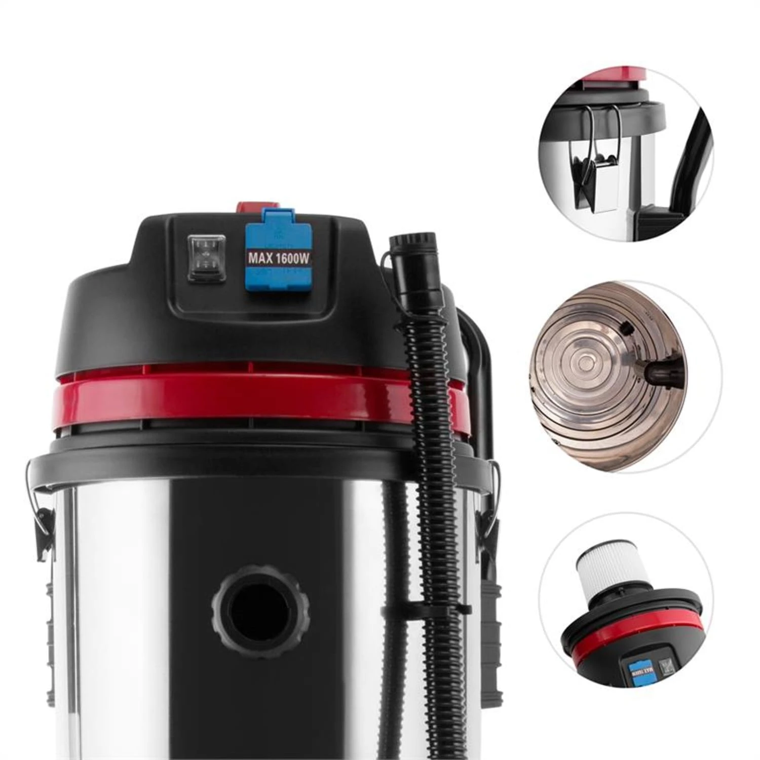 Reinraum Nass-Trocken-Sauger Industriesauger 2000W HEPA 60l Steckdose – Bild 5