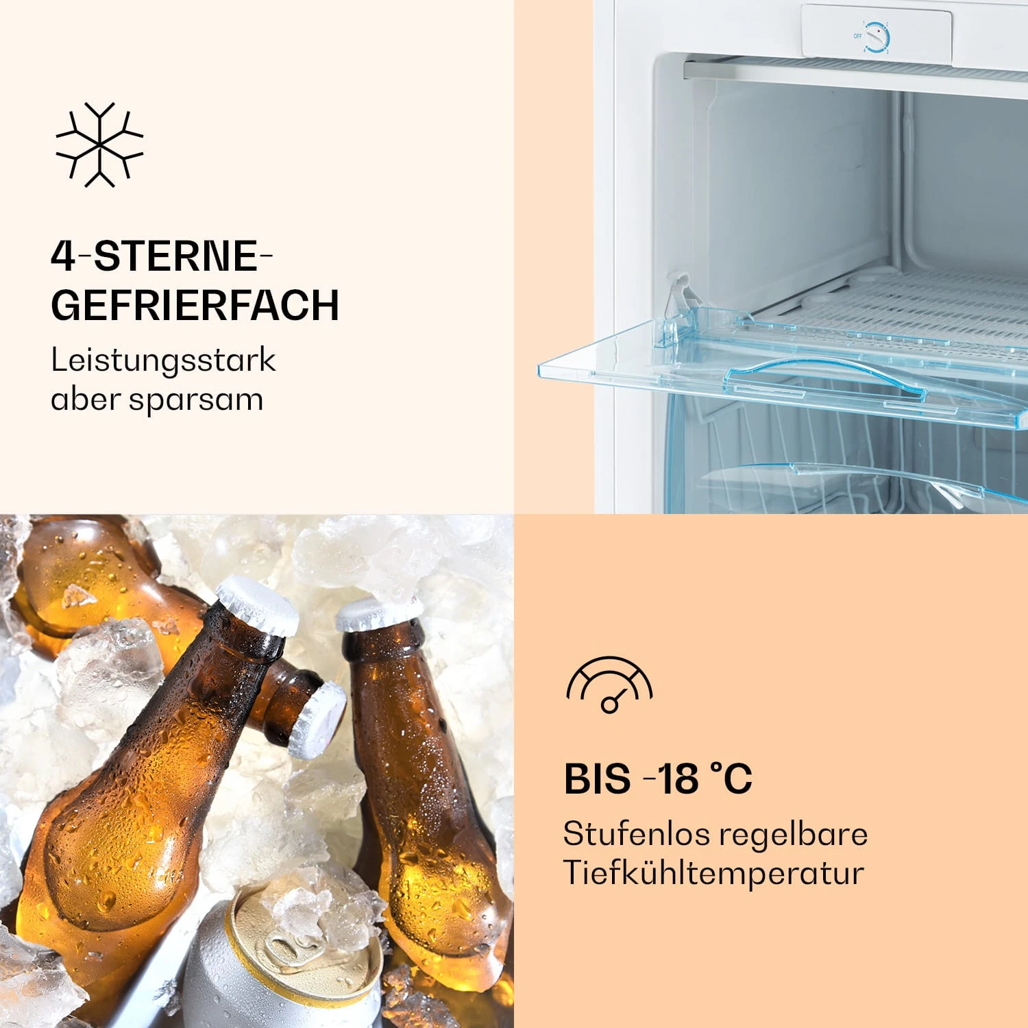 Garfield XL Gefrierschrank 4-Sterne 69L 80W Betriebsgeräusch: 41 DB – Bild 4