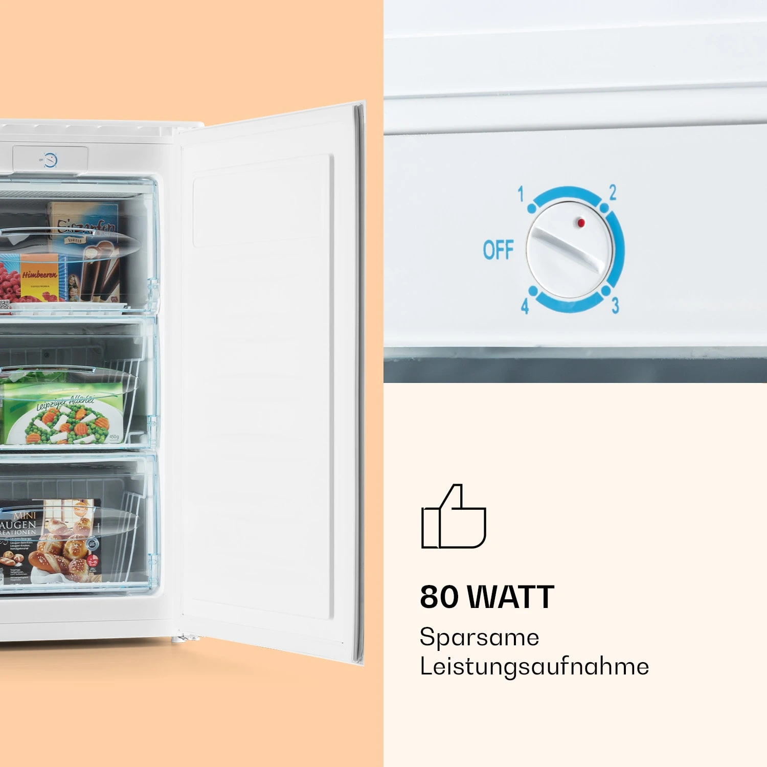 Garfield XL Gefrierschrank 4-Sterne 69L 80W Betriebsgeräusch: 41 DB – Bild 5