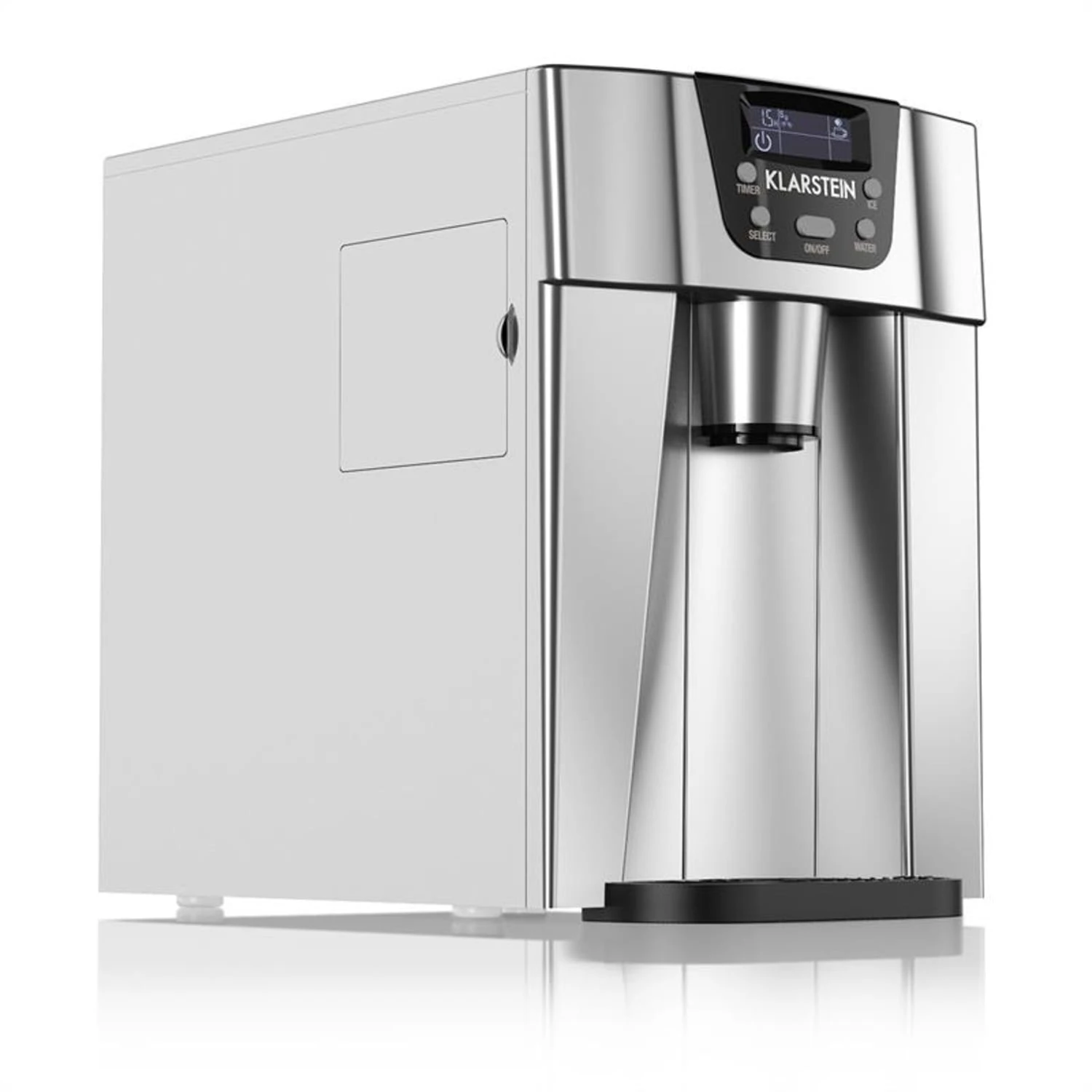 Ice Volcano 2G Eismaschine LED 12kg Je 24h 2l 6-12min Silber