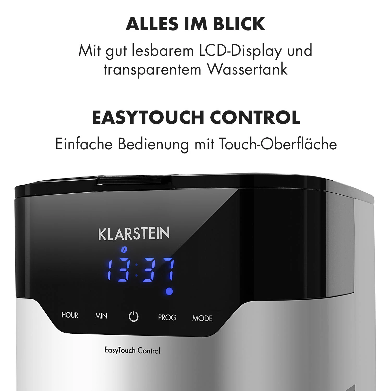 Kaffeemaschine Arabica 800W EasyTouch Control Silber/schwarz – Bild 5