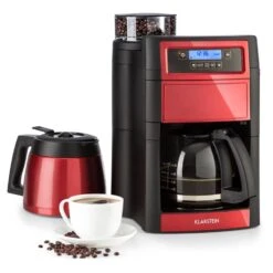 Aromatica II Duo Kaffeemaschine, Integriertes Mahlwerk, 1,25 L, Rot