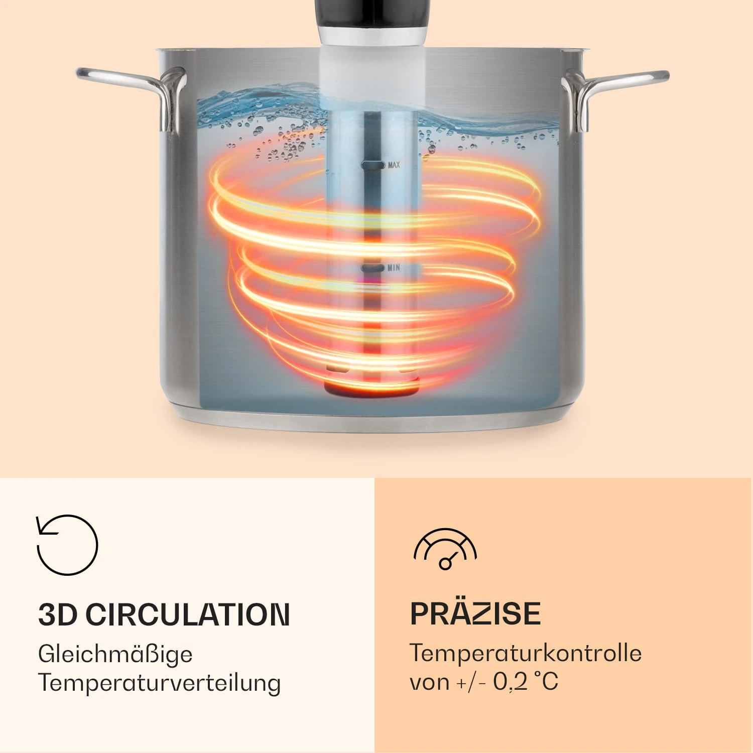 Quickstick Flex 1300W 3D Circulating 0-95 °C IPX7 Timer Schwarz – Bild 5