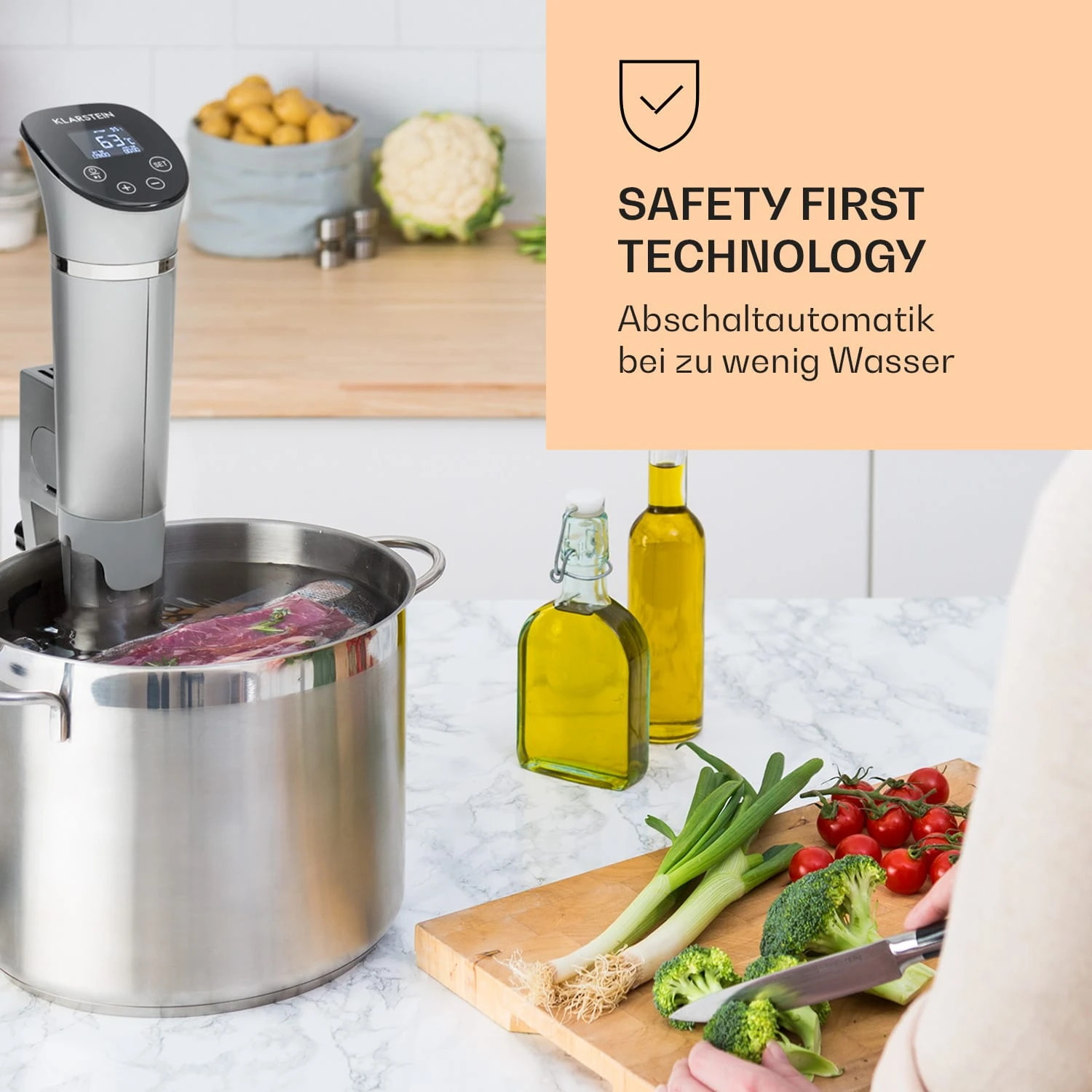 Quickstick Flex 1300W 3D Circulating 0-95 °C IPX7 Timer Silber – Bild 2