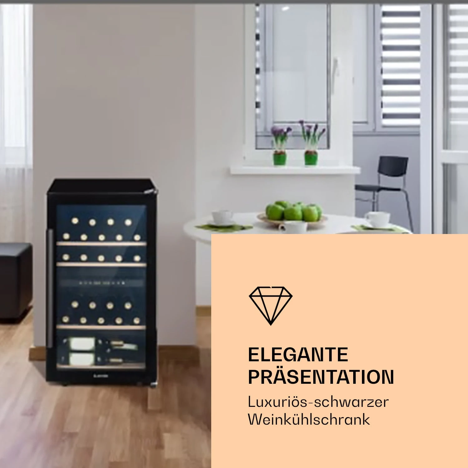 Barossa 34 Duo Weinkühlschrank 34 Fl 80 Ltr 2 Zonen Touch-Steuerung – Bild 2