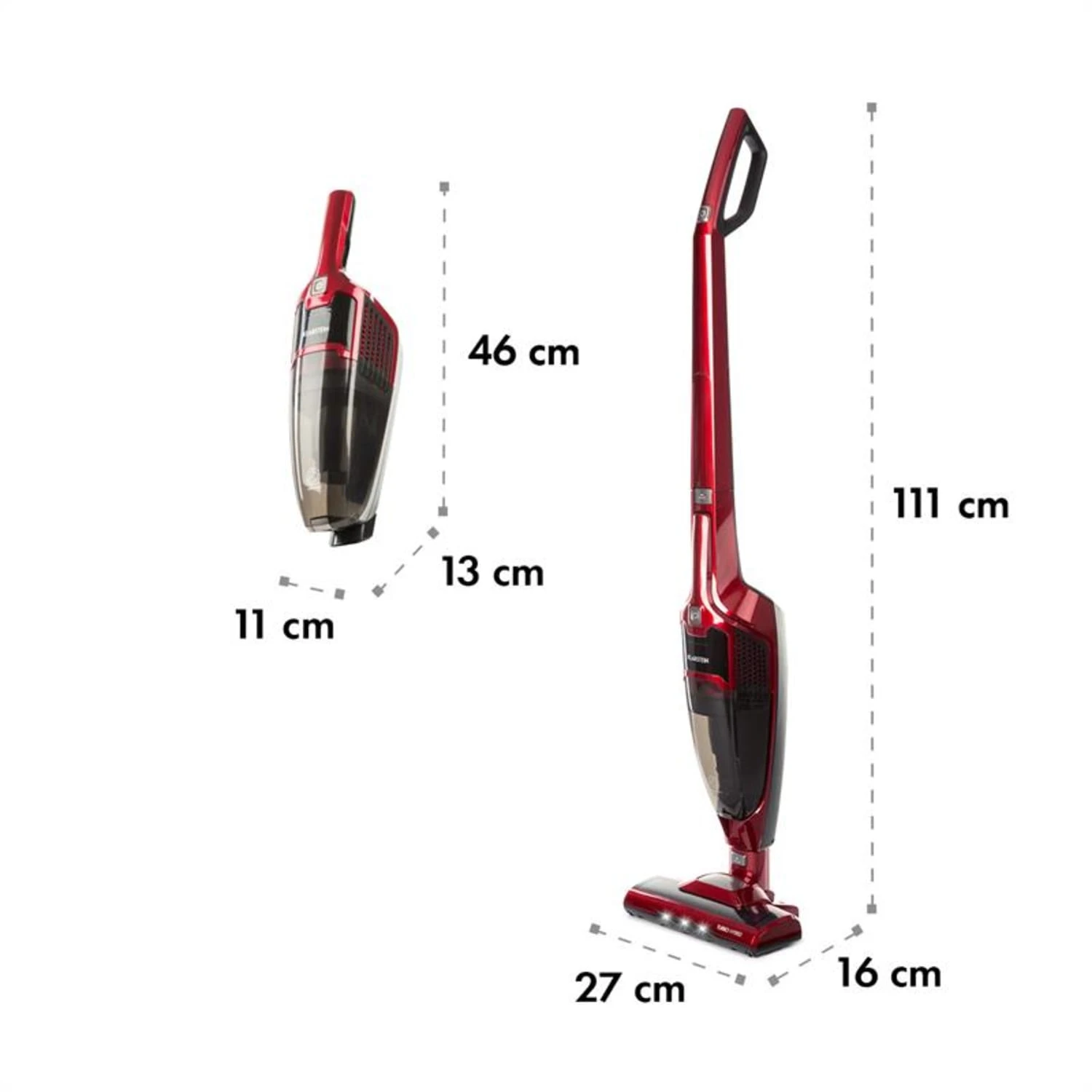 TurboHybrid Staubsauger Boden- Und Handstaubsauger Metallic-rot – Bild 10