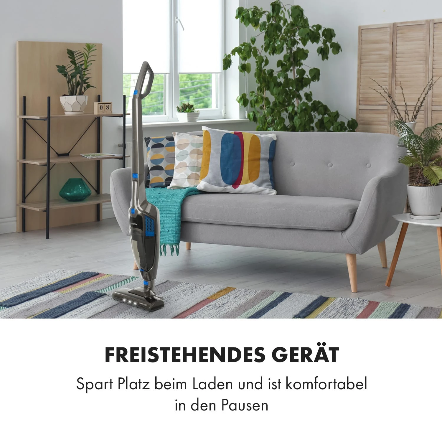 TurboHybrid Staubsauger Boden- Und Handstaubsauger Anthrazit/blau – Bild 9