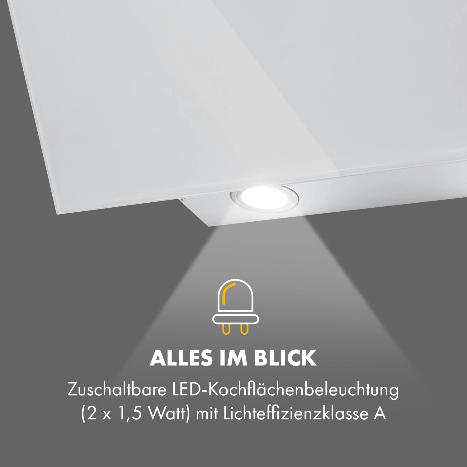 Laurel 60 Dunstabzugshaube 60cm Abluft: 350 M³/h LED Touch Weiß – Bild 6