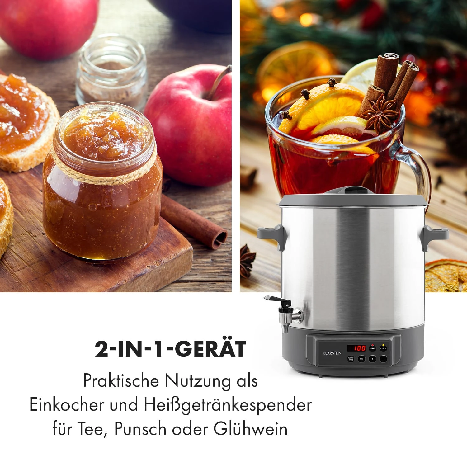 Lady Marmalade Einkochautomat Getränkespender 27L 100°C 12h Edelstahl – Bild 3