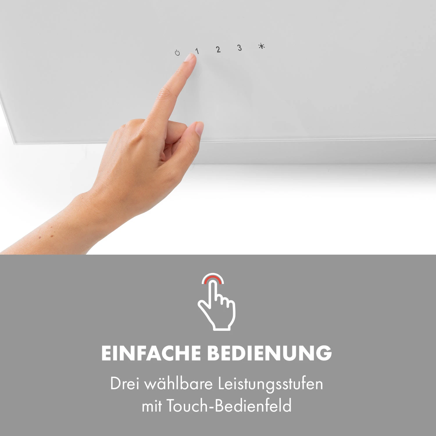 Alina Dunstabzugshaube 600 M³/h LED-Display Ambientelicht Glasfront – Bild 4