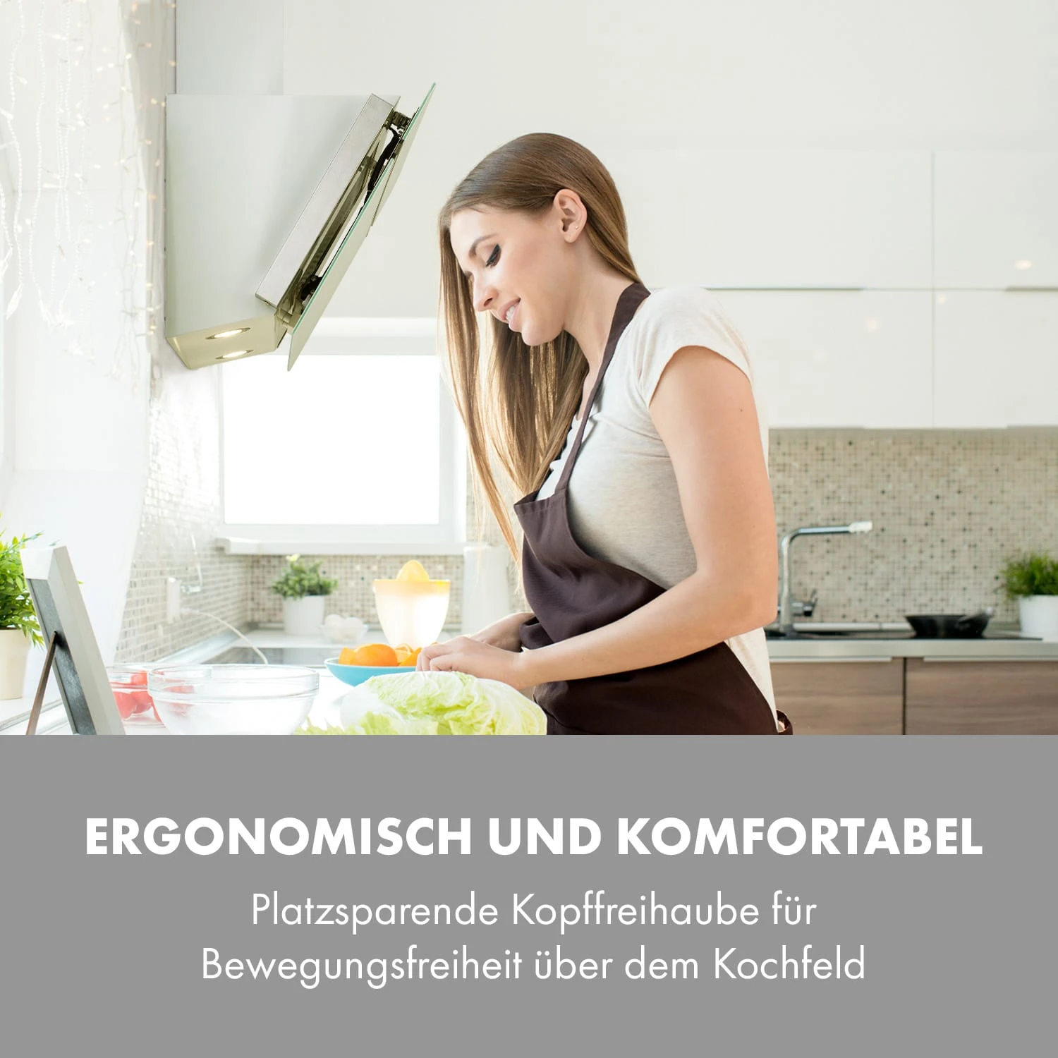 Alina Dunstabzugshaube 600 M³/h LED-Display Ambientelicht Glasfront – Bild 8