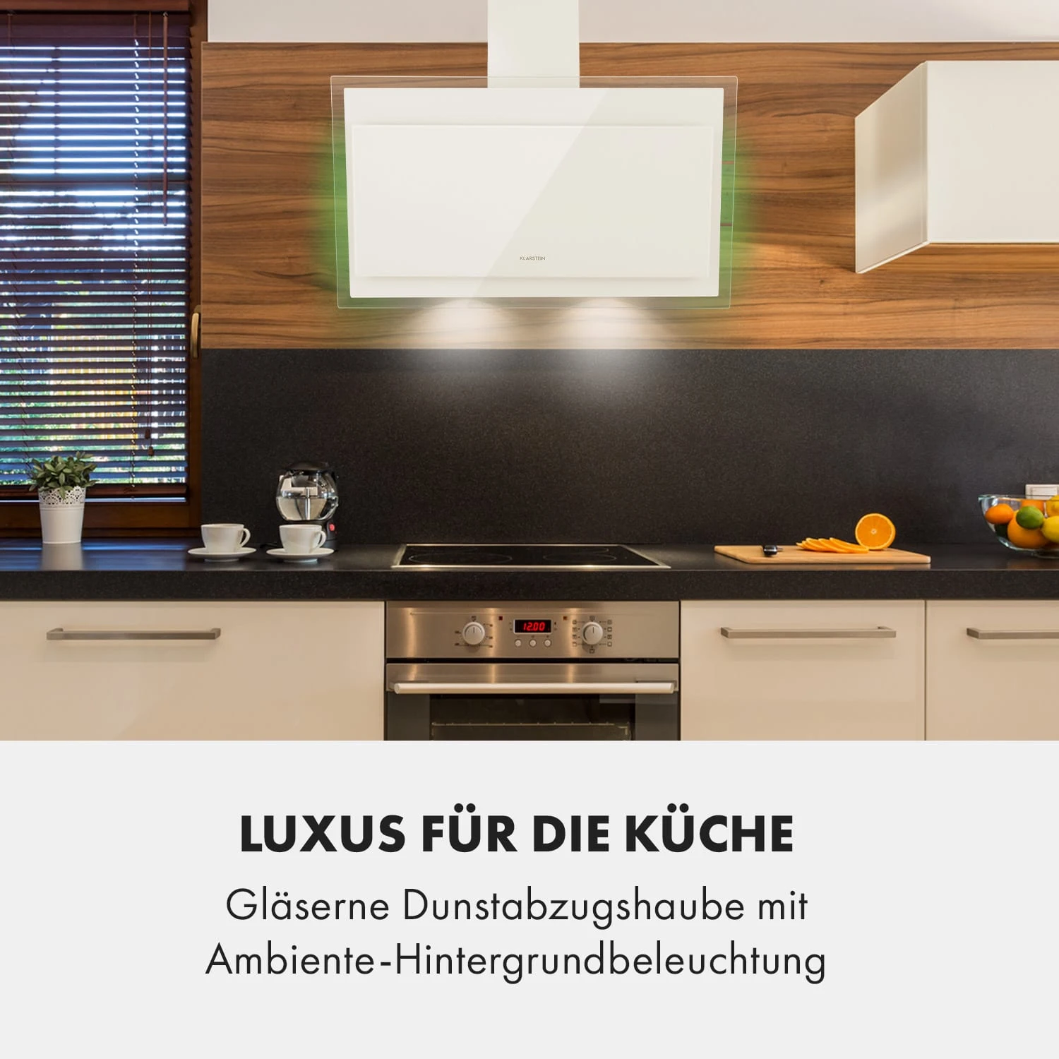 Mirage 90 Dunstabzugshaube 550 M³/h Touch-Panel Ambient EEC A++ Weiß – Bild 2