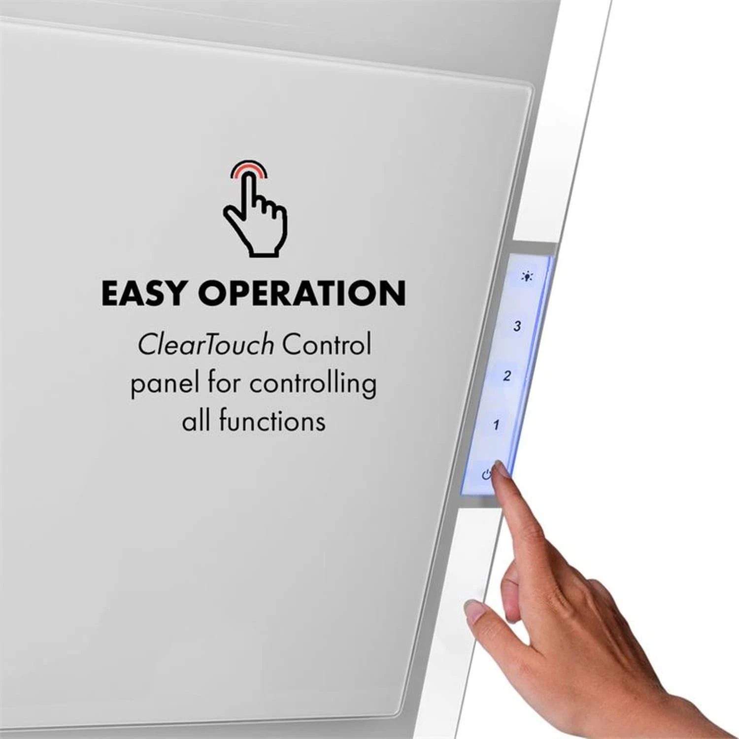 Mirage 90 Dunstabzugshaube 550 M³/h Touch-Panel Ambient EEC A++ Weiß – Bild 9