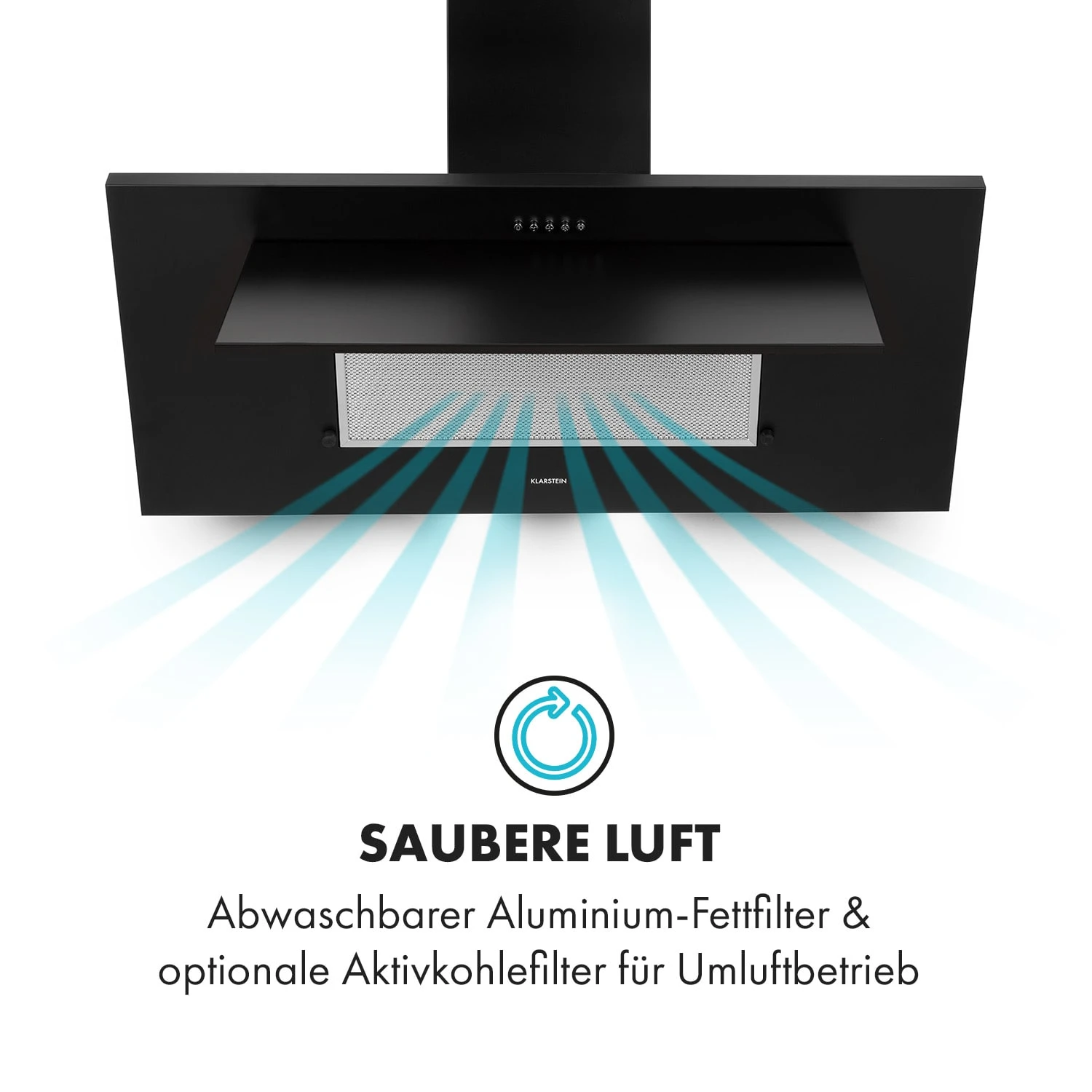 Athena 90 Dunstabzugshaube 90cm 300m³/h 69W Edelstahl – Bild 4