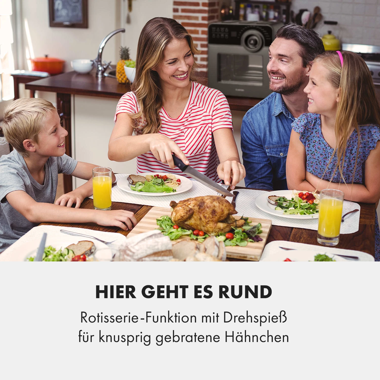 AeroVital Cube Chef Heißluftfritteuse 1700 W 14 Liter 16 Programme Ober- Und Unterhitze – Bild 2