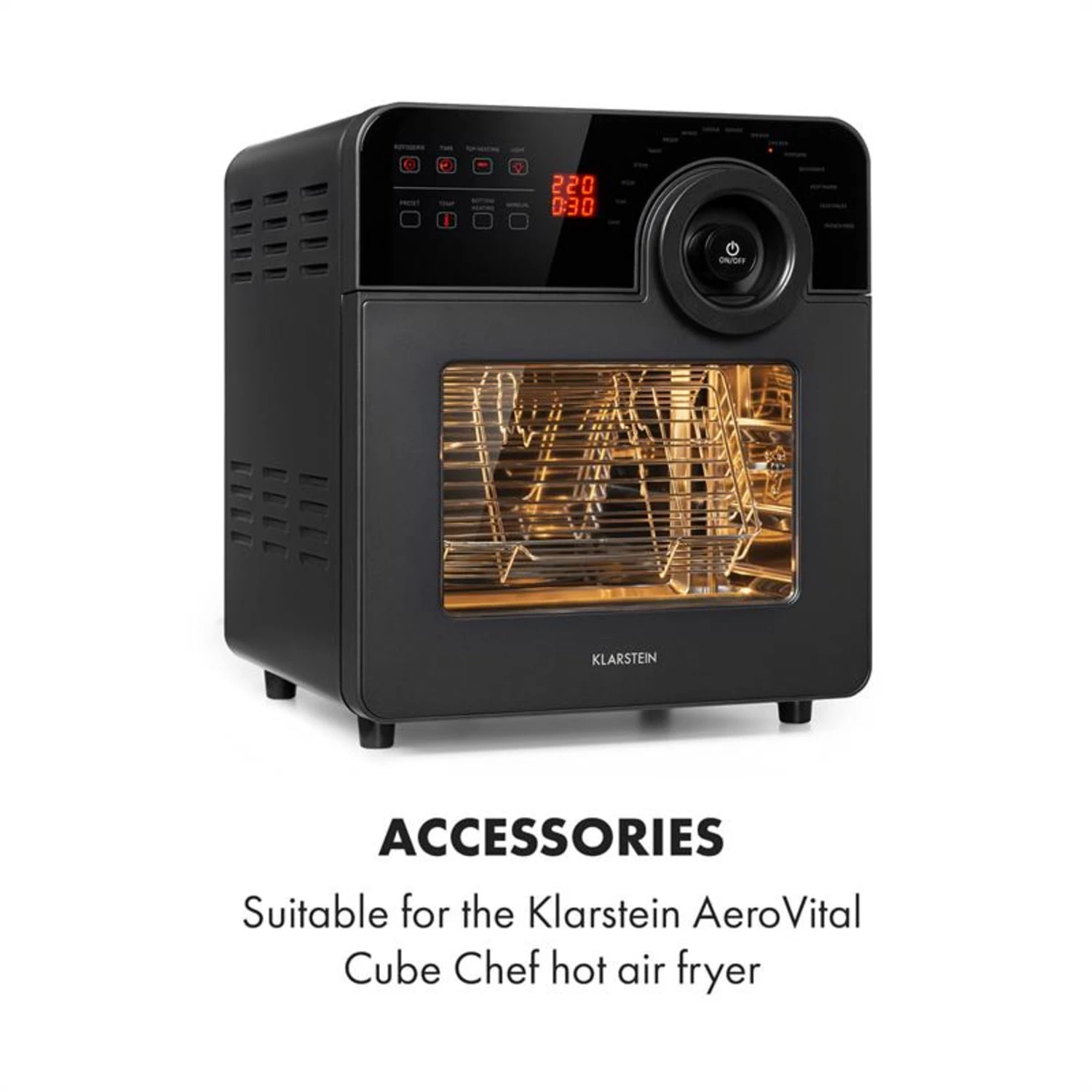 AeroVital Cube Chef Heißluftfritteuse Steak-Käfig Zubehör Edelstahl – Bild 2