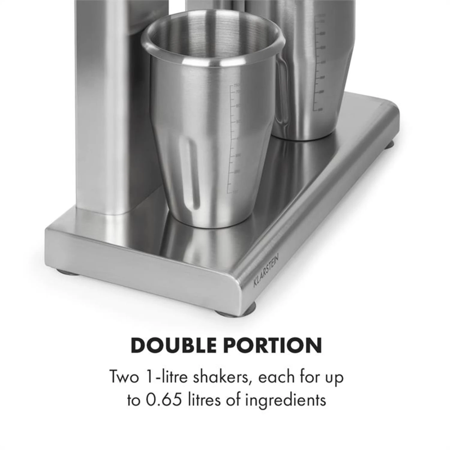 Kraftpaket II Doppel-Milchshake-Mixer Proteinshake 160W Edelstahl – Bild 5