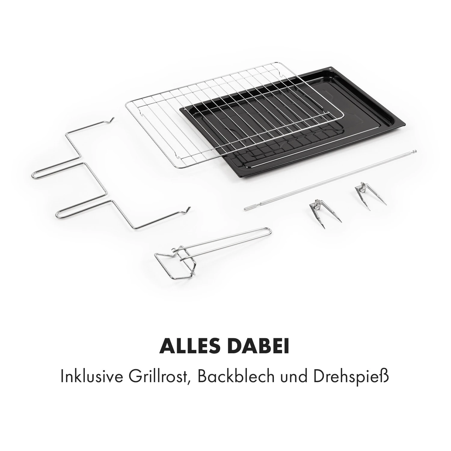 Masterchef 60 Mini-Backofen 60l 2000W 100-230 °C Timer Schwarz – Bild 8