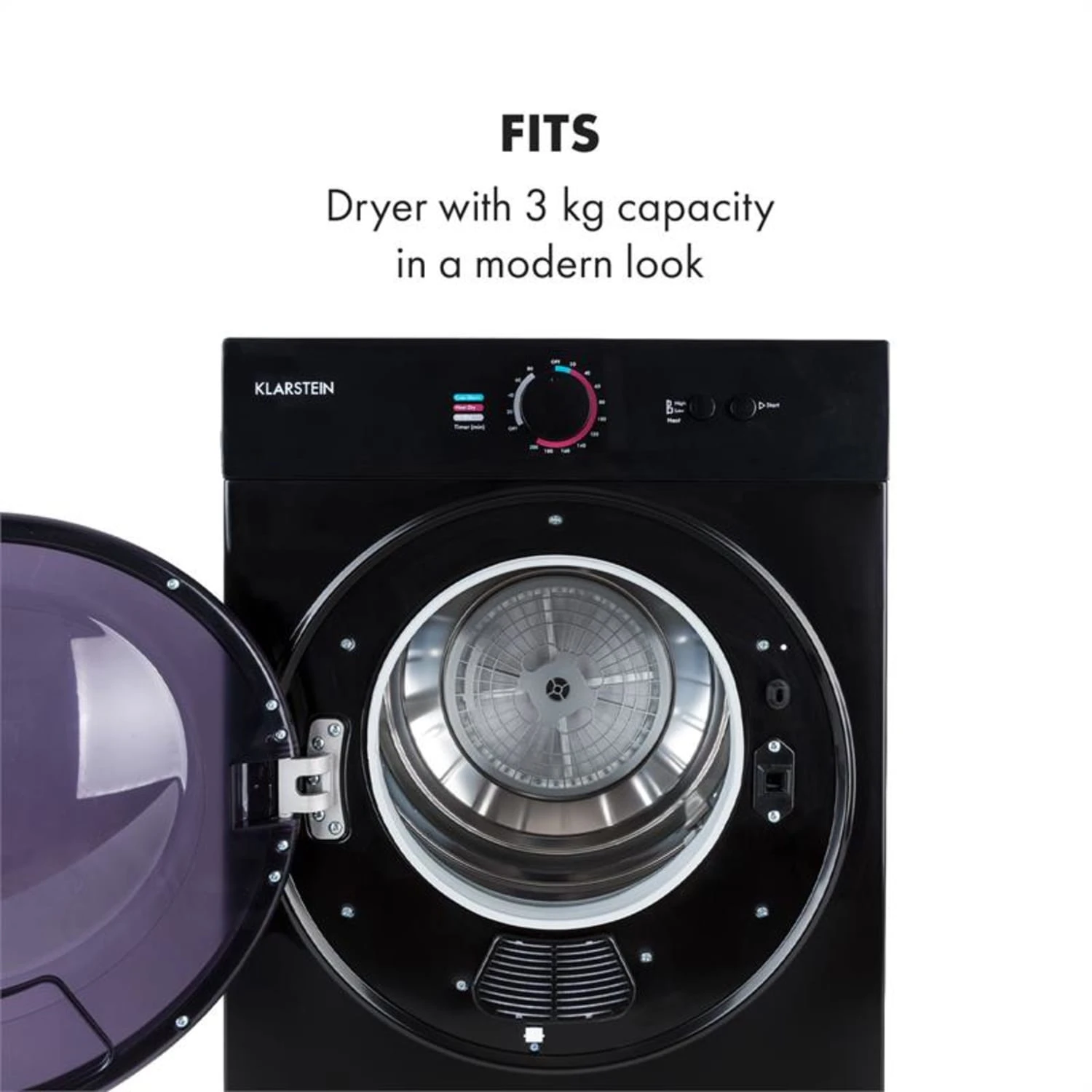 Jet Set Mini-Wäschetrockner Ablufttrockner 1020W EEK C 3kg 50cm – Bild 6