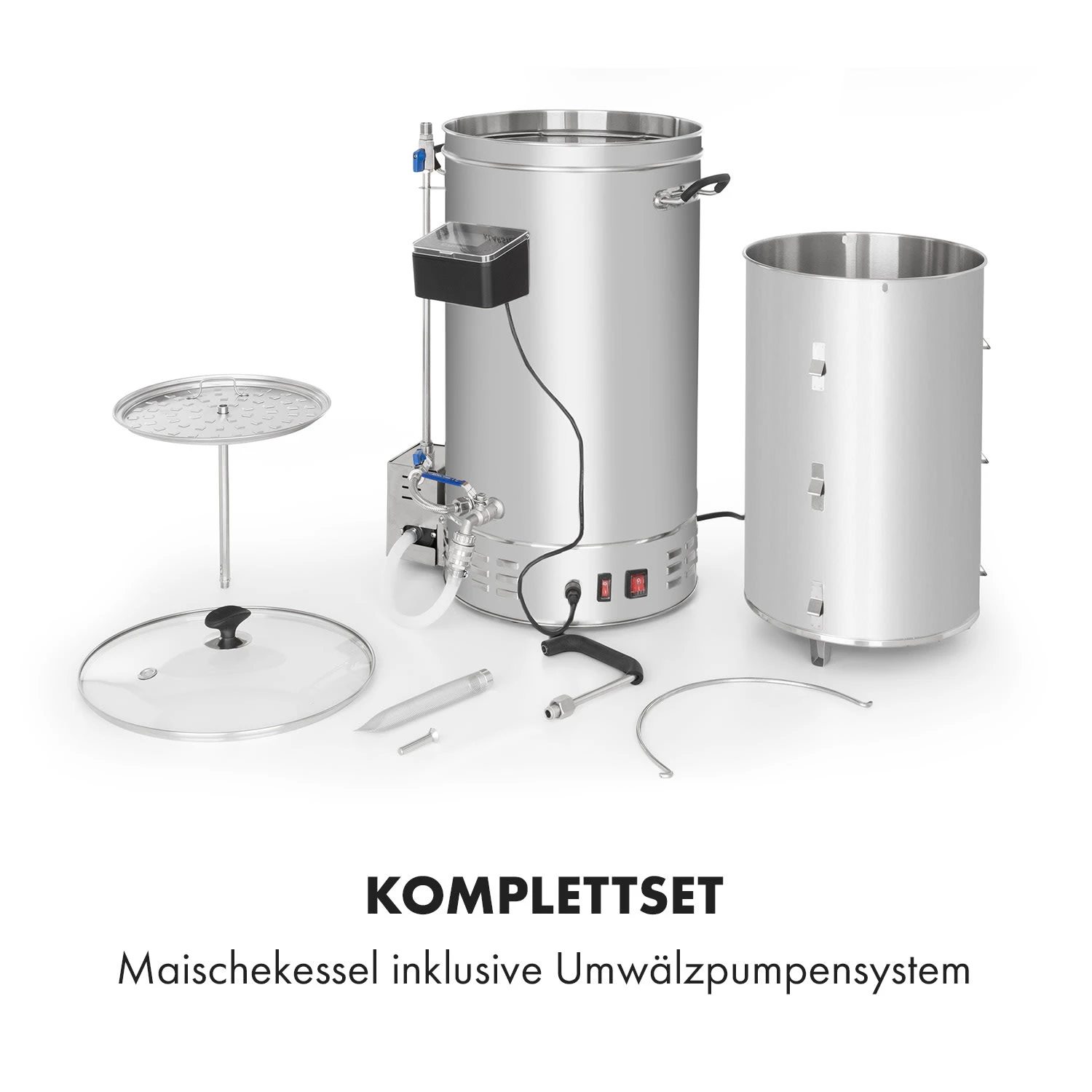 Brauheld Pro Maischekessel 2500W 35L 30-100°C Umwälzpumpe Edelstahl – Bild 6