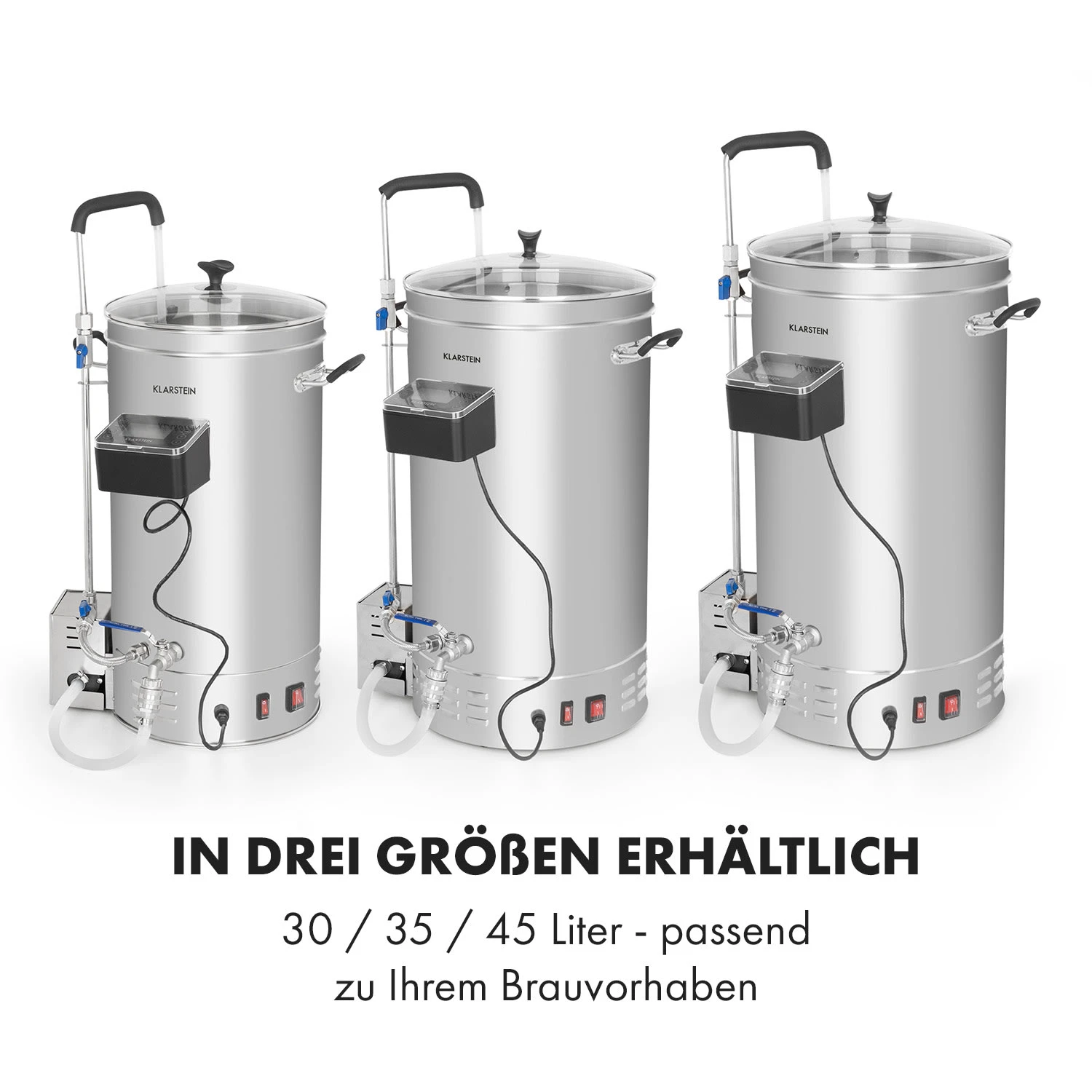 Brauheld Pro Maischekessel 2500W 35L 30-100°C Umwälzpumpe Edelstahl – Bild 7