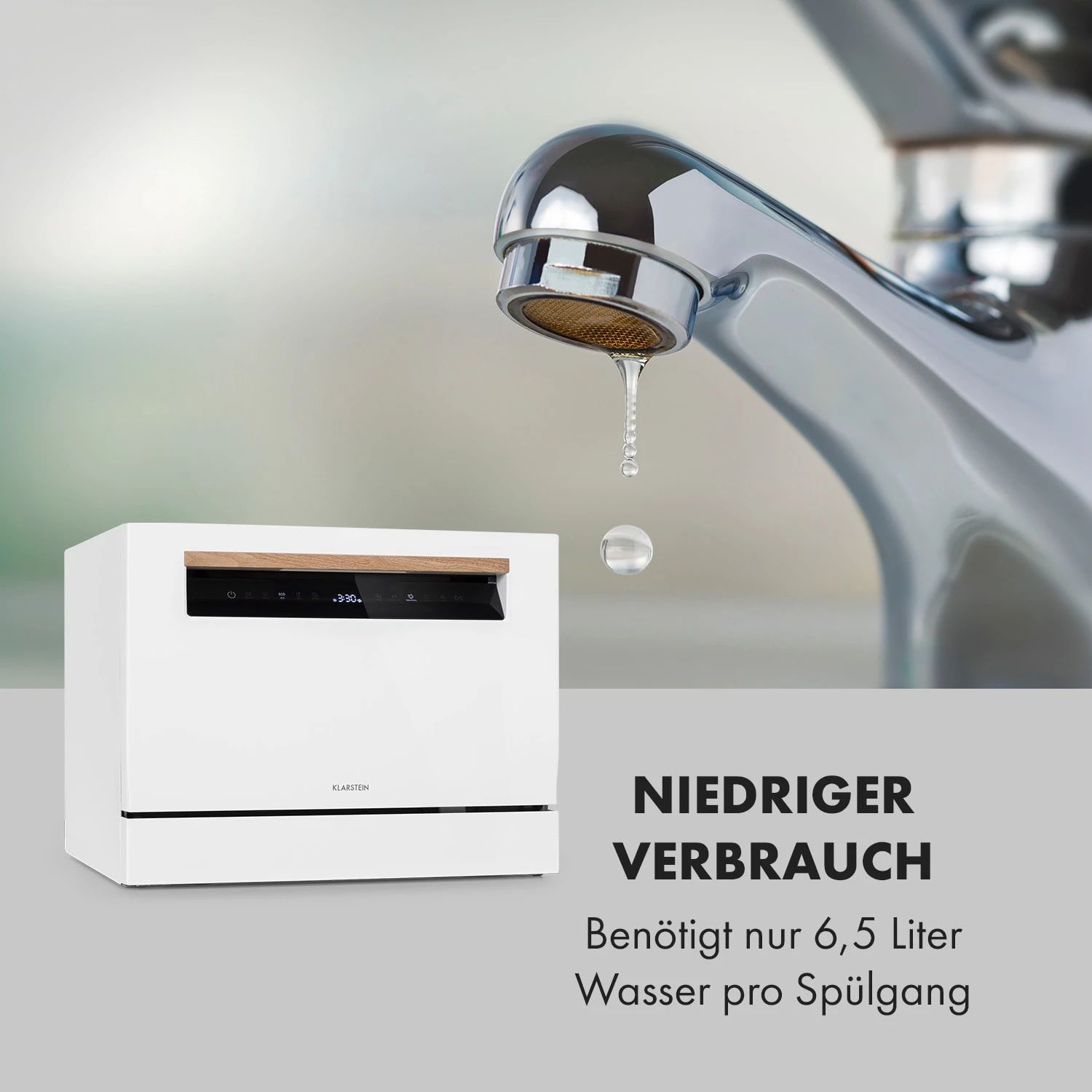 Lagoona Geschirrspülmaschine 1380W 6,5L 6 Gedecke Touch – Bild 7