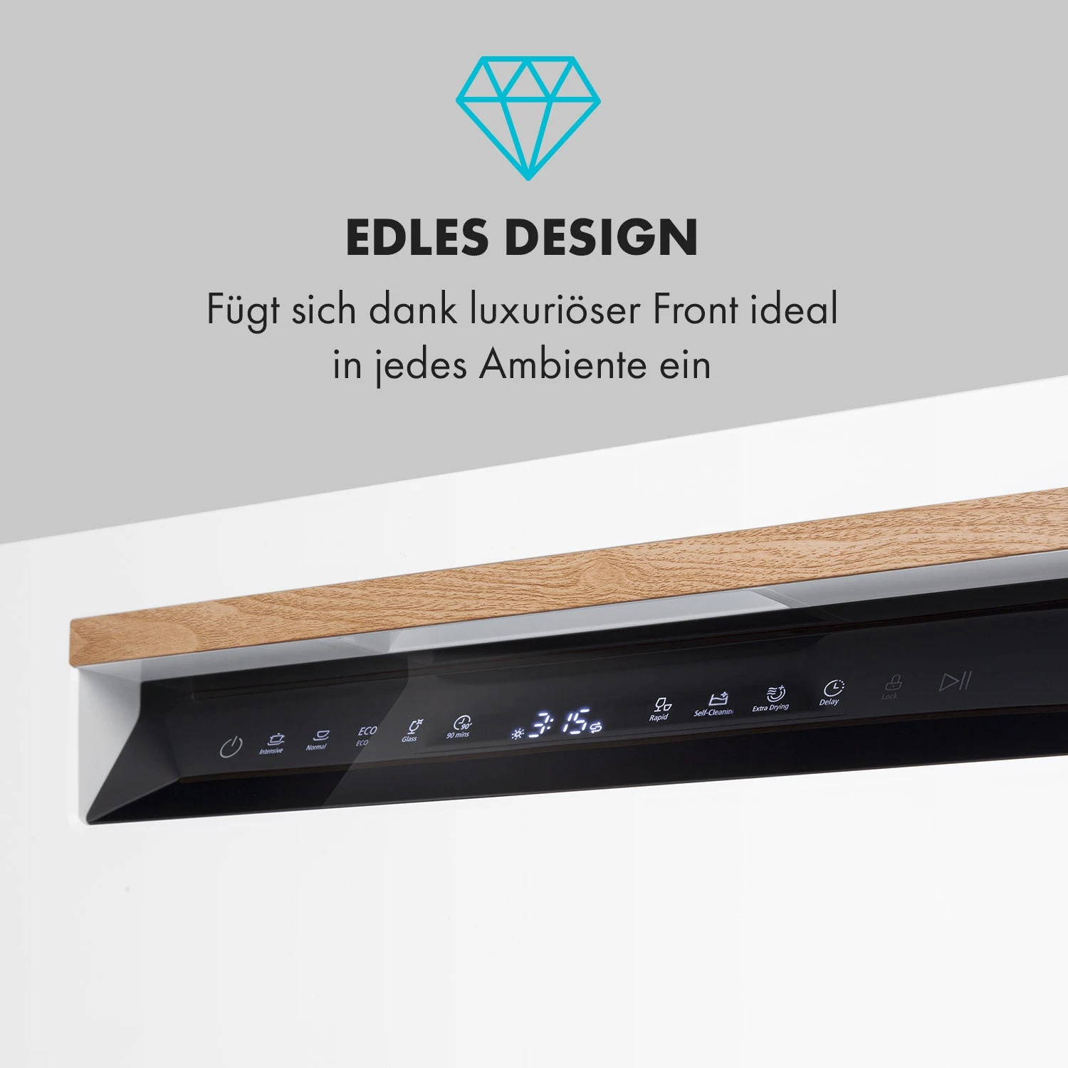 Lagoona Geschirrspülmaschine 1380W 6,5L 6 Gedecke Touch – Bild 8