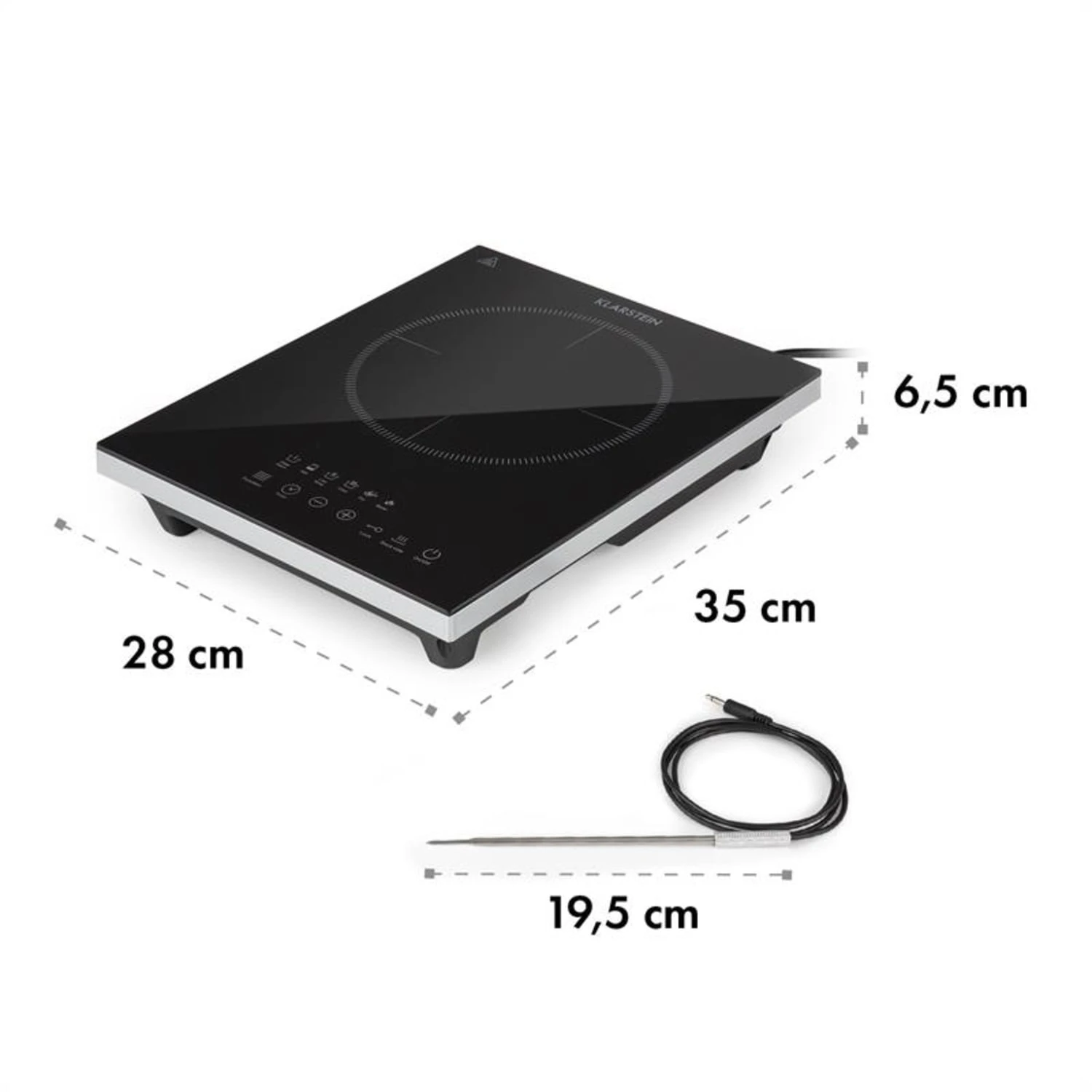 Cook N Roll Induktionskochfeld 2000W Timer 10 Stufen Bratenthermometer – Bild 9