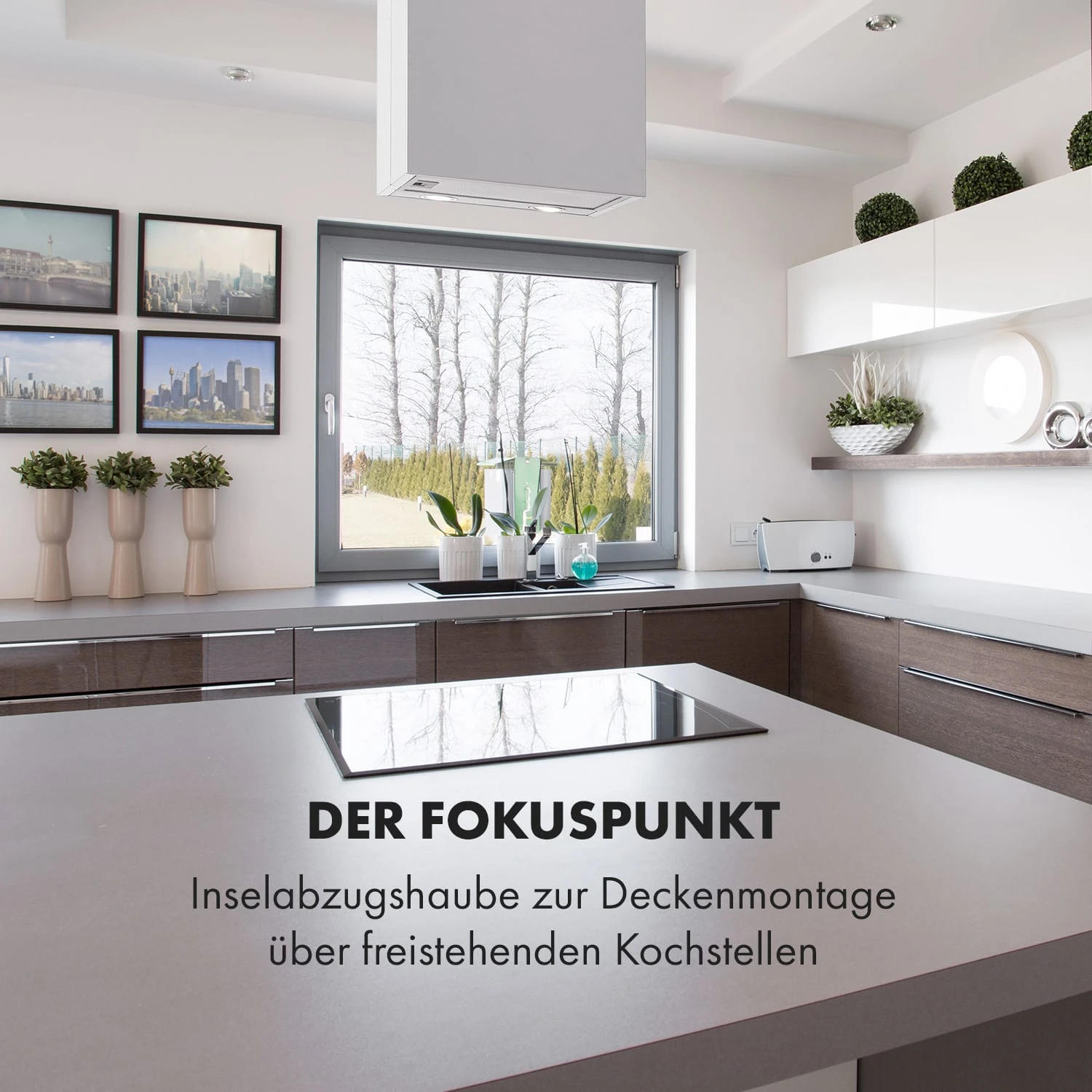 Structura Inselabzugshaube Abluft 641 M³/h Max. LED-Licht Edelstahl – Bild 5