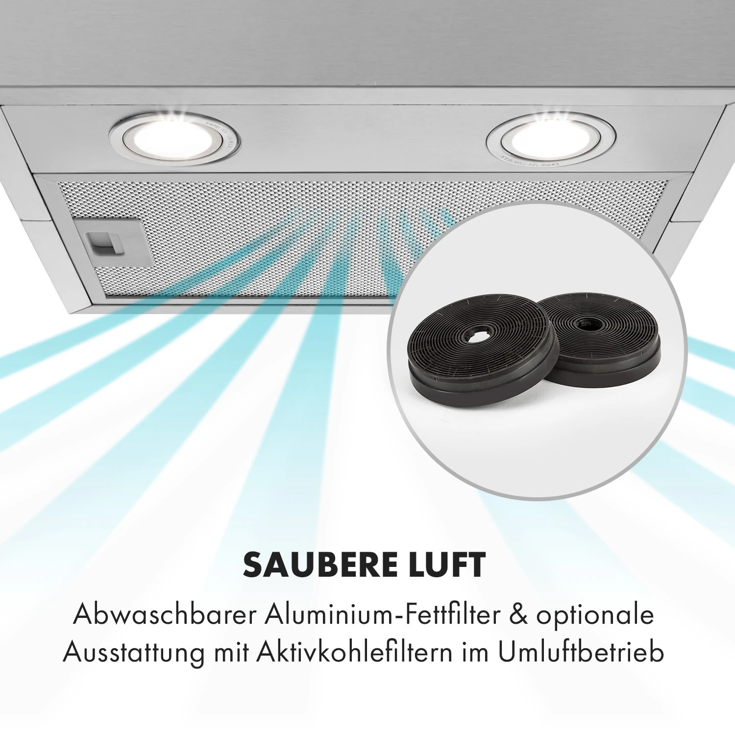 Structura Inselabzugshaube Abluft 641 M³/h Max. LED-Licht Edelstahl – Bild 7