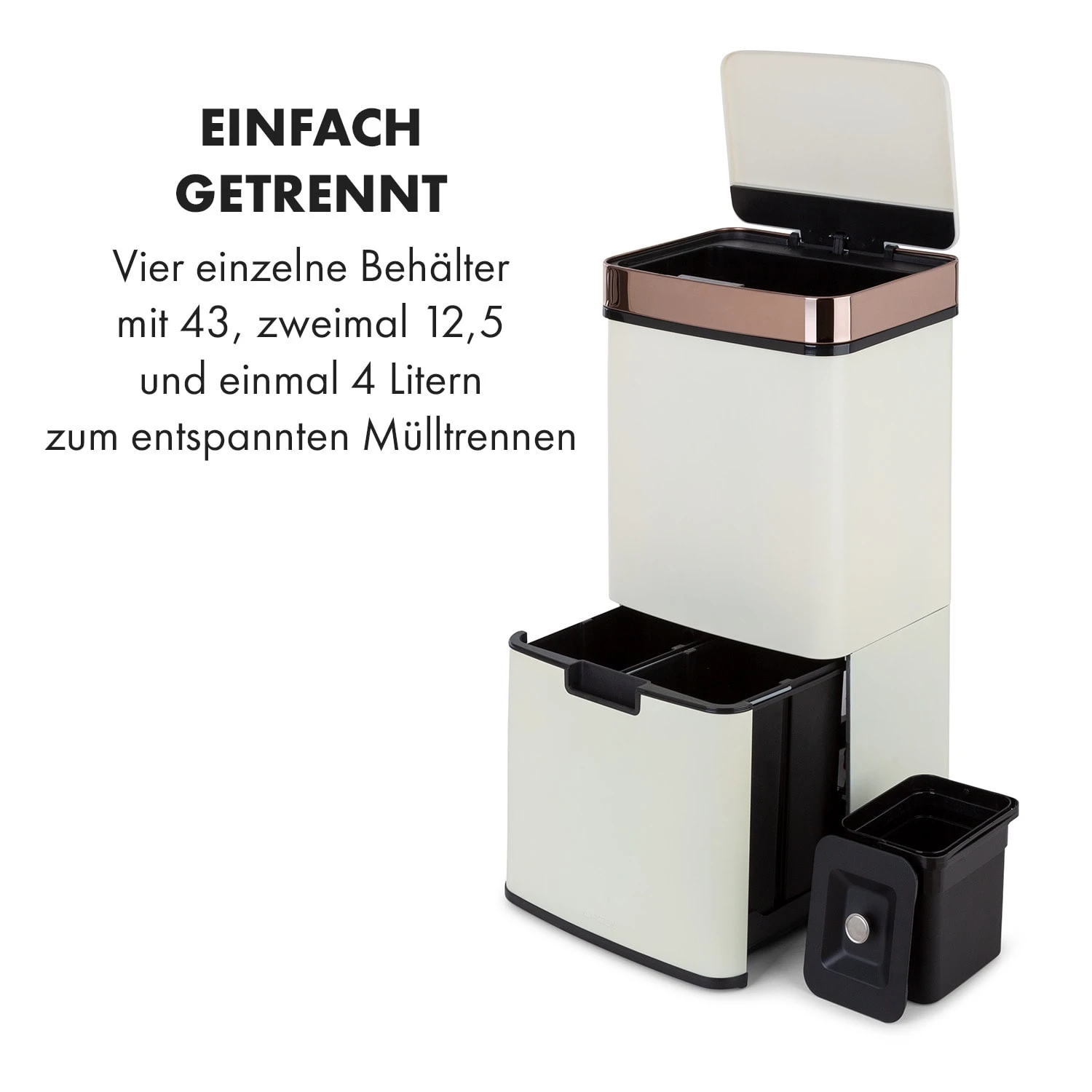 Royal Trash Rose Gold Sensor-Mülleimer 72 Liter Edelstahl – Bild 3