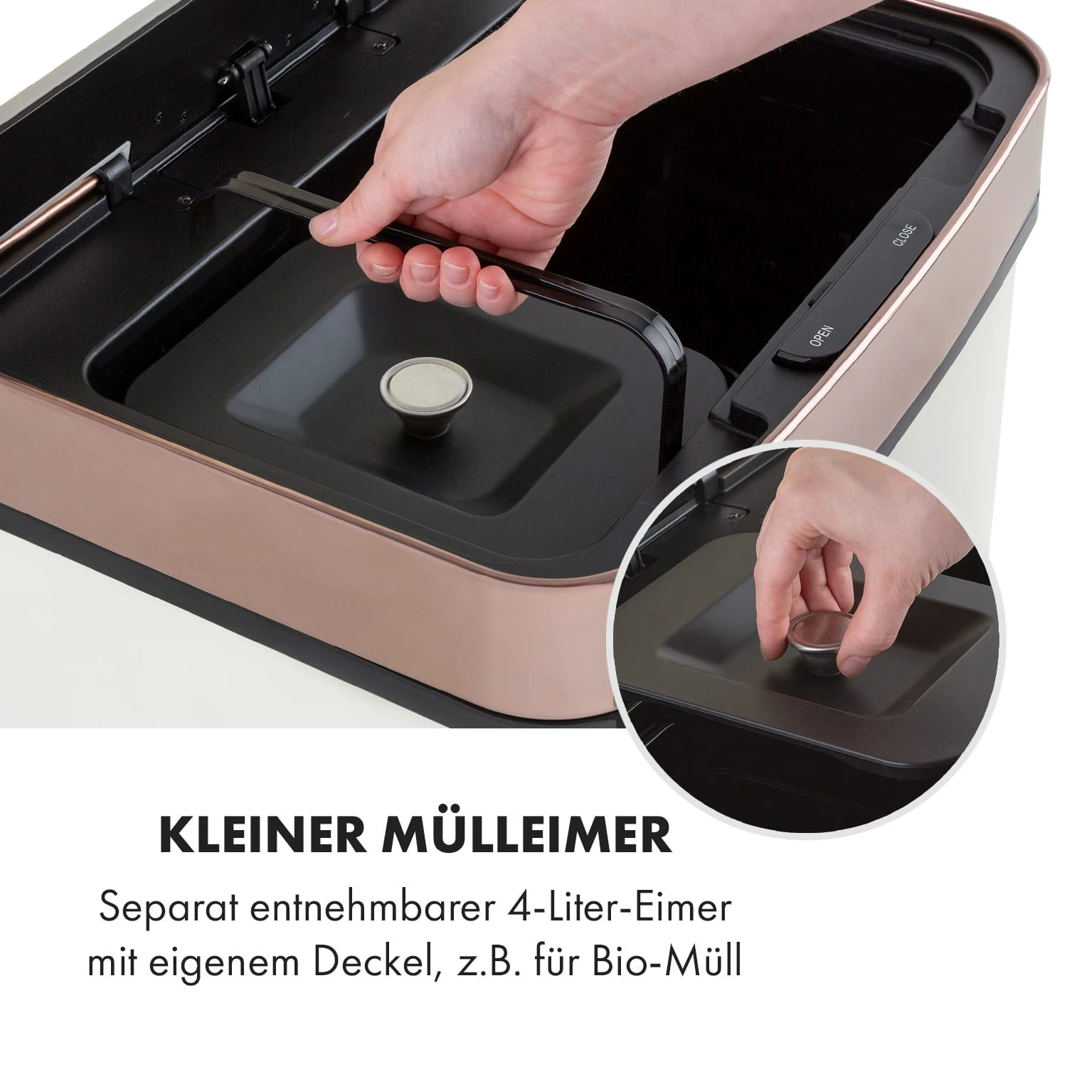Royal Trash Rose Gold Sensor-Mülleimer 72 Liter Edelstahl – Bild 4