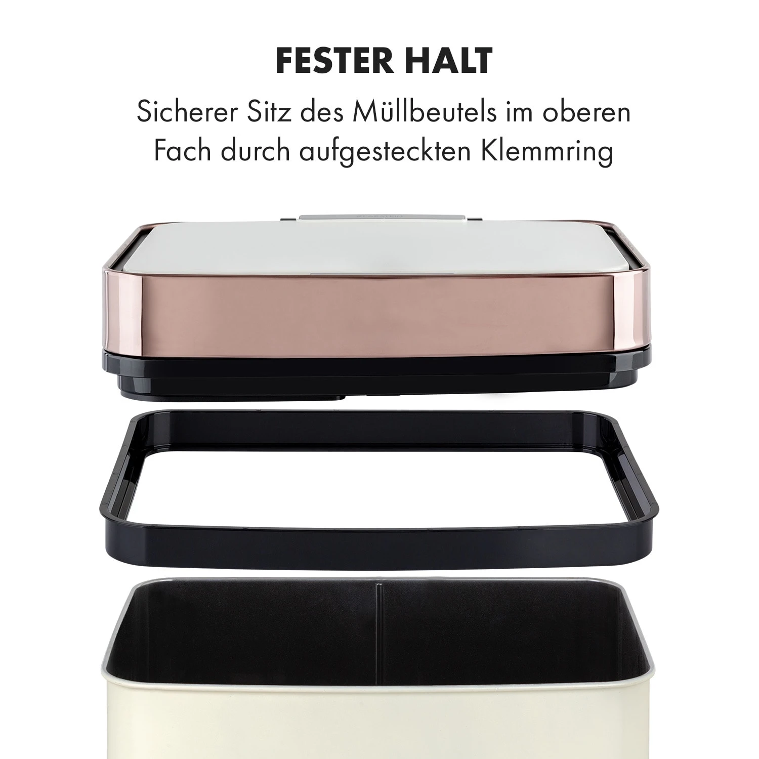 Royal Trash Rose Gold Sensor-Mülleimer 72 Liter Edelstahl – Bild 9