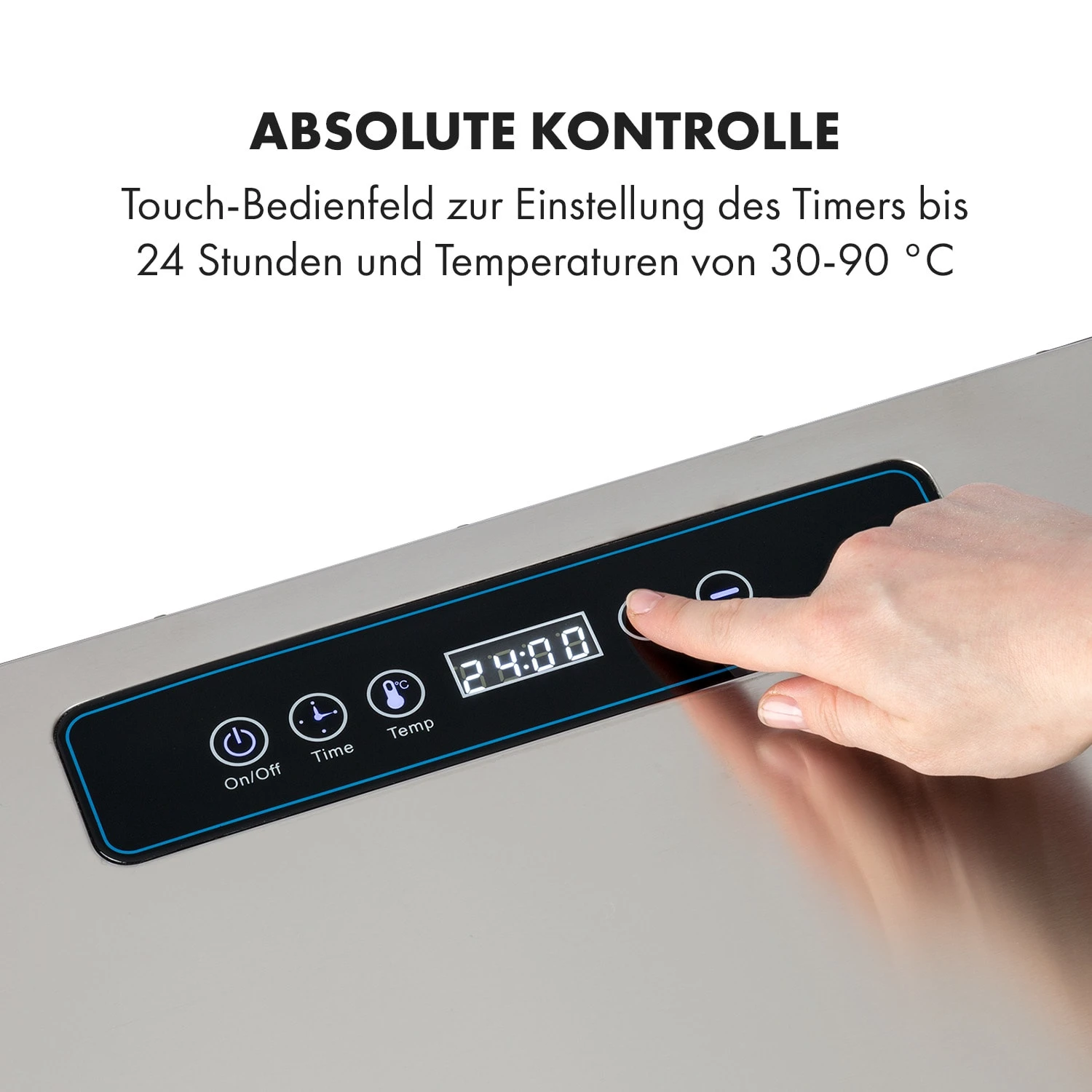 Captain Jerky 110 Dörrautomat 1000W 30-90 °C 24h-Timer Edelstahl – Bild 3