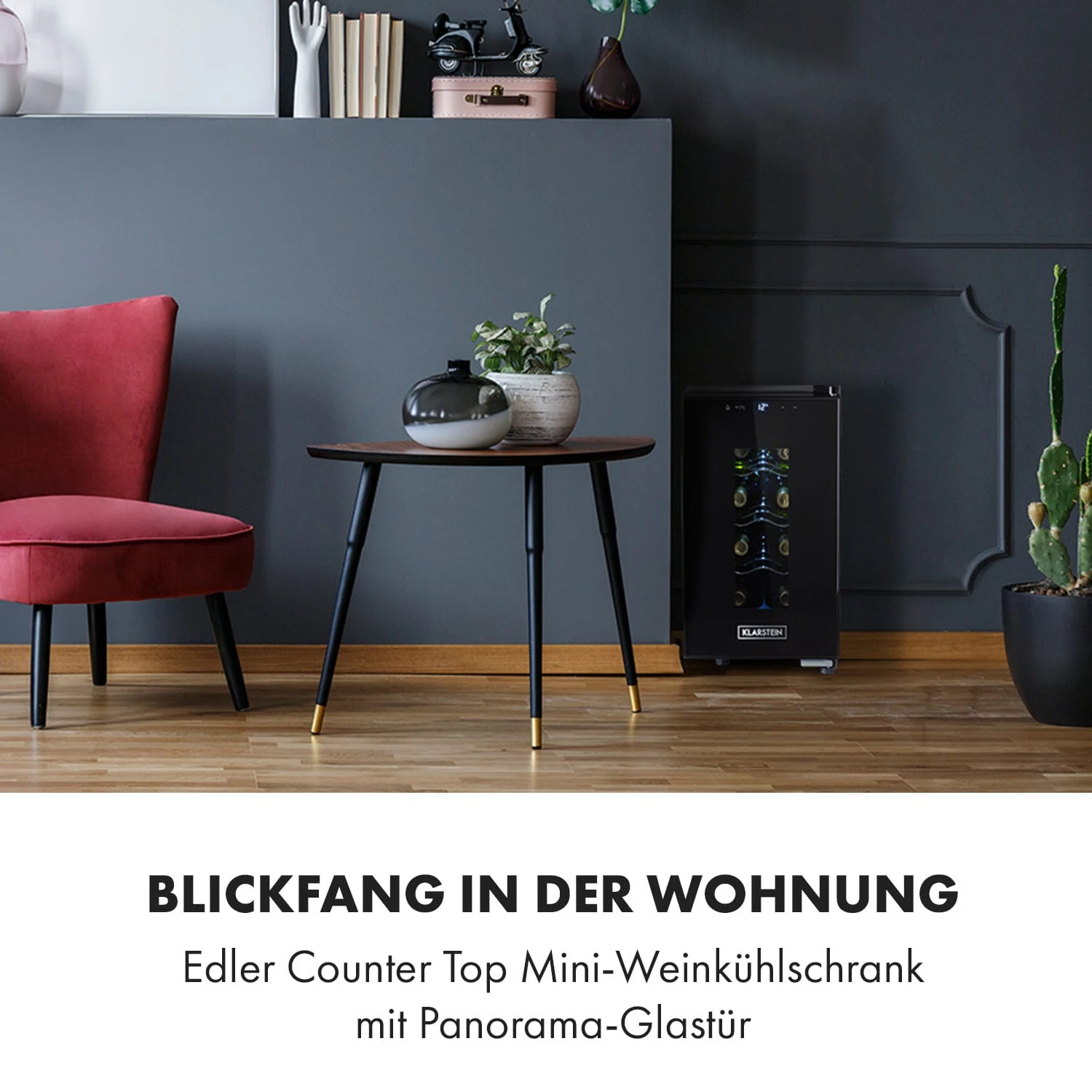 Bellevin 8 Uno Weinkühlschrank 23 Liter 11-18 °C LED Touch SingleZone – Bild 2