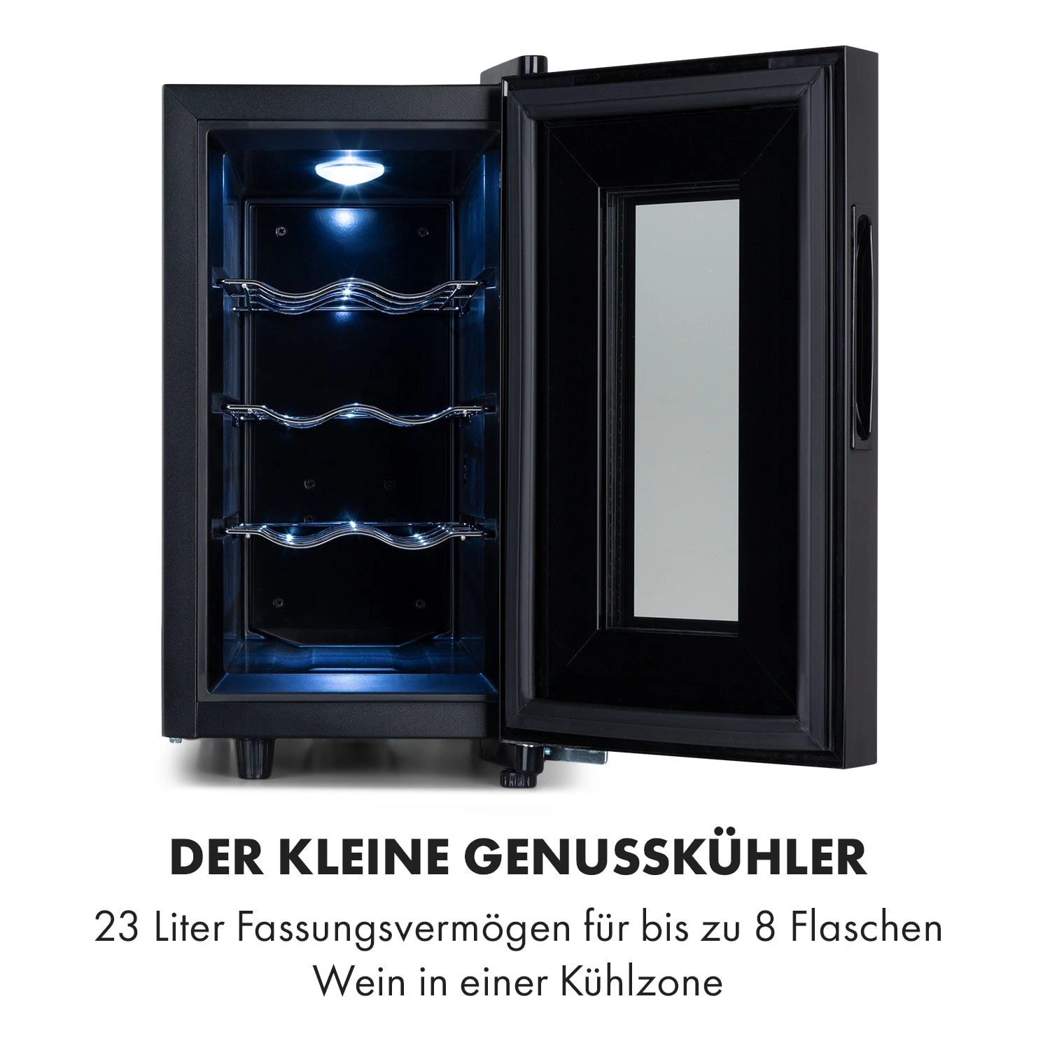 Bellevin 8 Uno Weinkühlschrank 23 Liter 11-18 °C LED Touch SingleZone – Bild 3