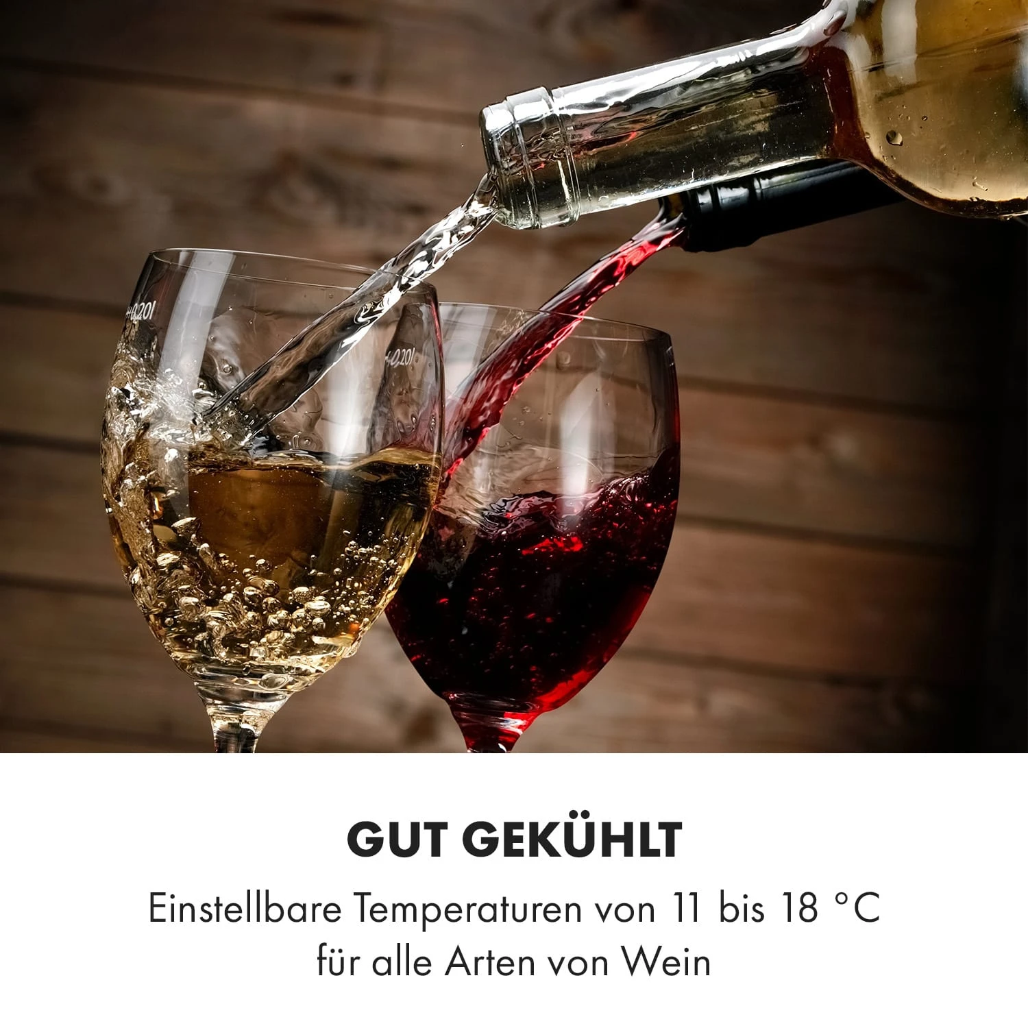 Bellevin 8 Uno Weinkühlschrank 23 Liter 11-18 °C LED Touch SingleZone – Bild 6