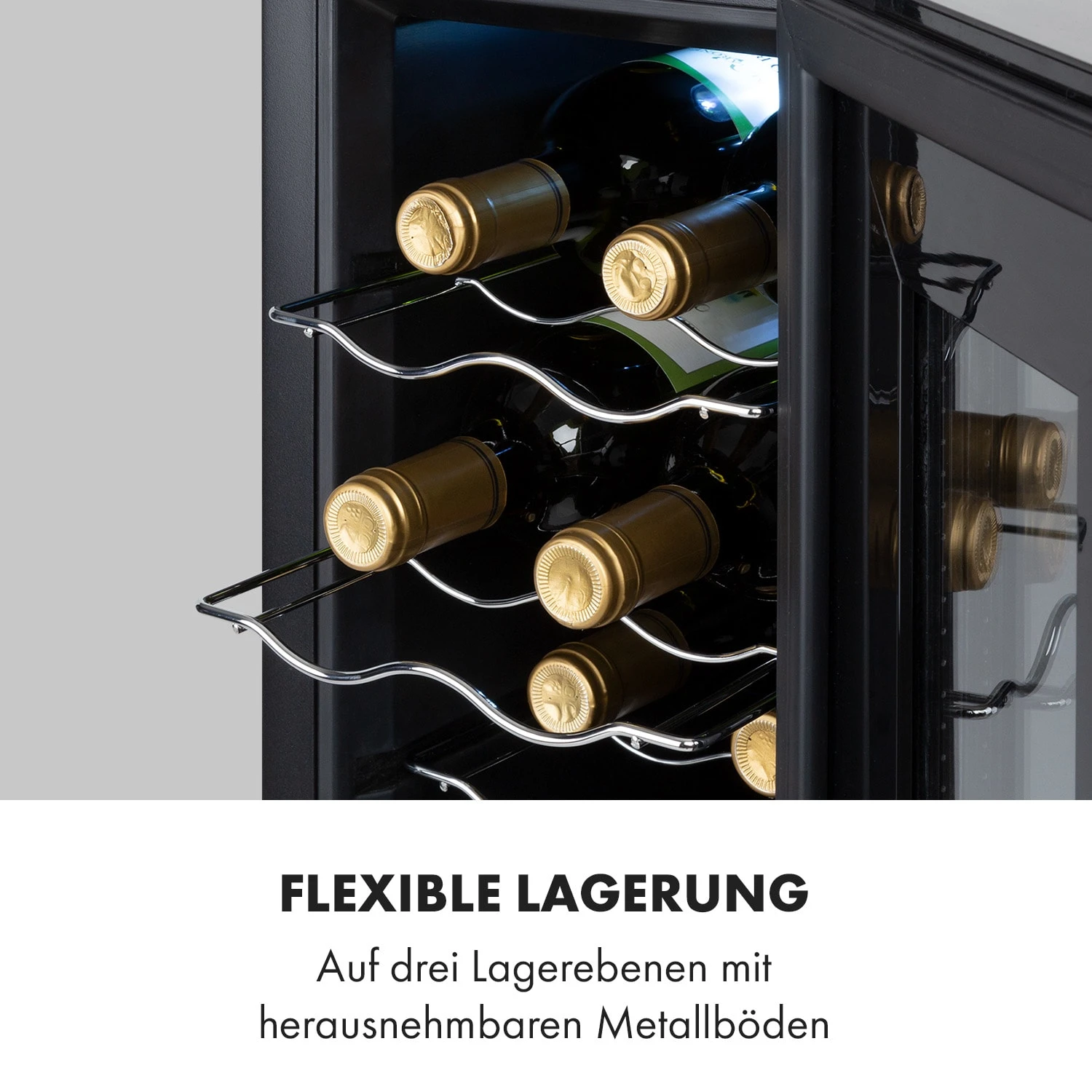 Bellevin 8 Uno Weinkühlschrank 23 Liter 11-18 °C LED Touch SingleZone – Bild 7
