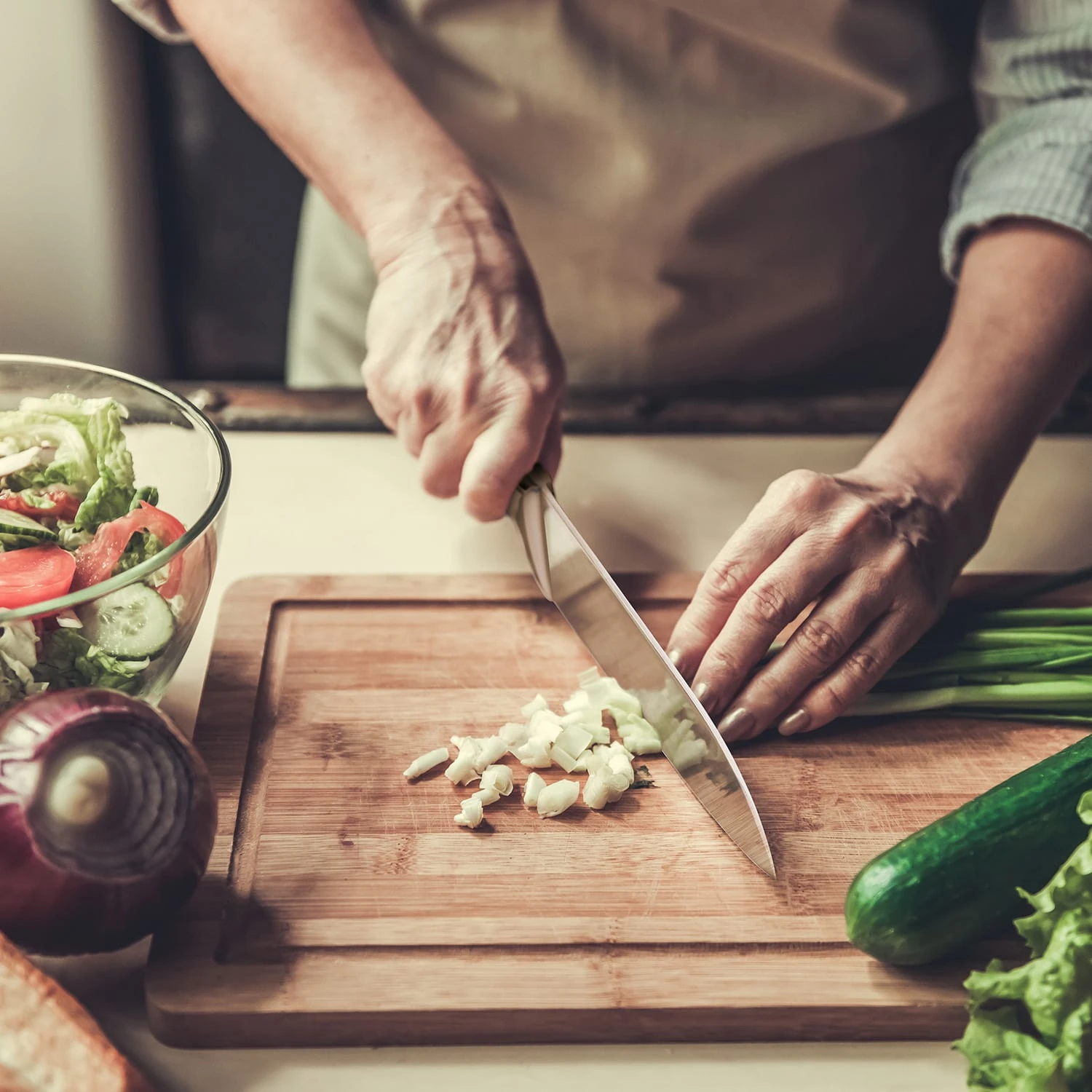 Kaito Damaszener Messerset 4-teilig Extra Scharf Griffe Aus Rosenholz – Bild 2