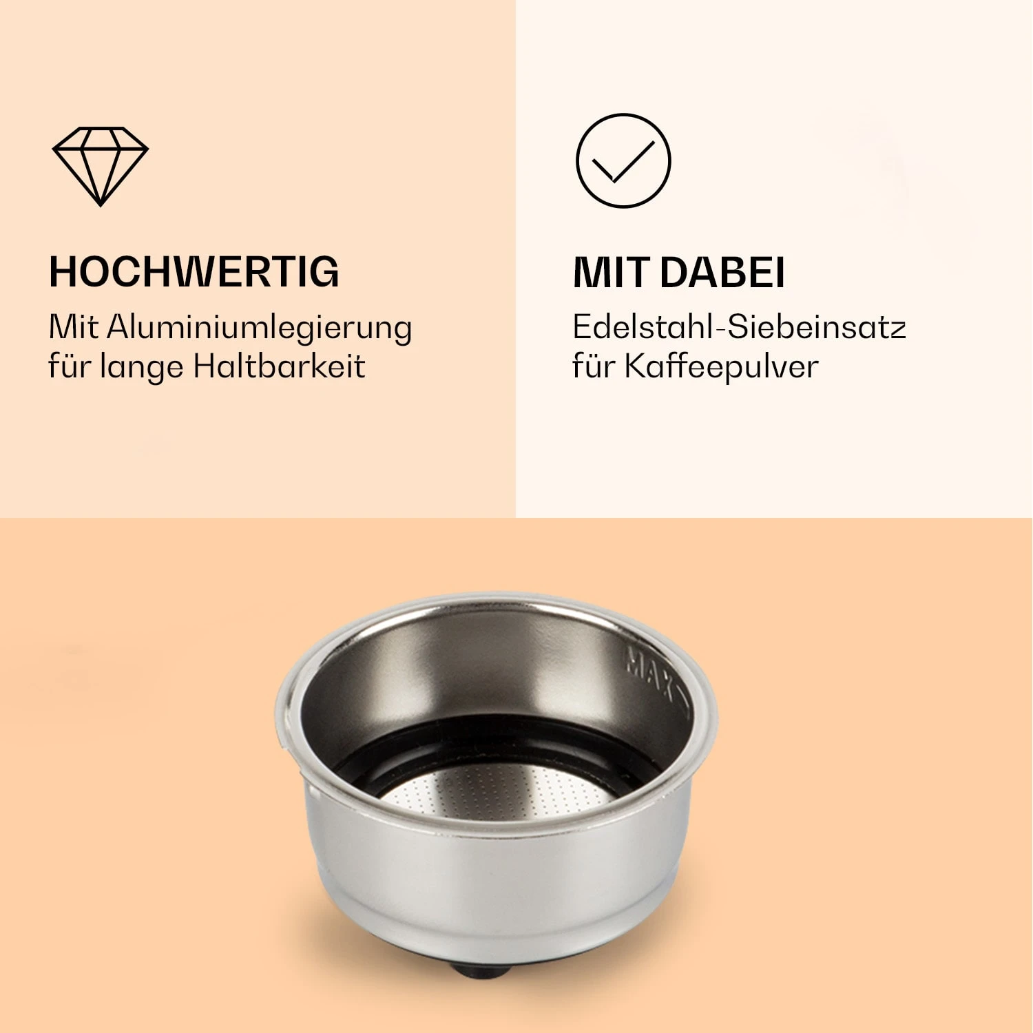 Passionata Espressomaker Siebträger Aluminiumlegierung Zubehör – Bild 3