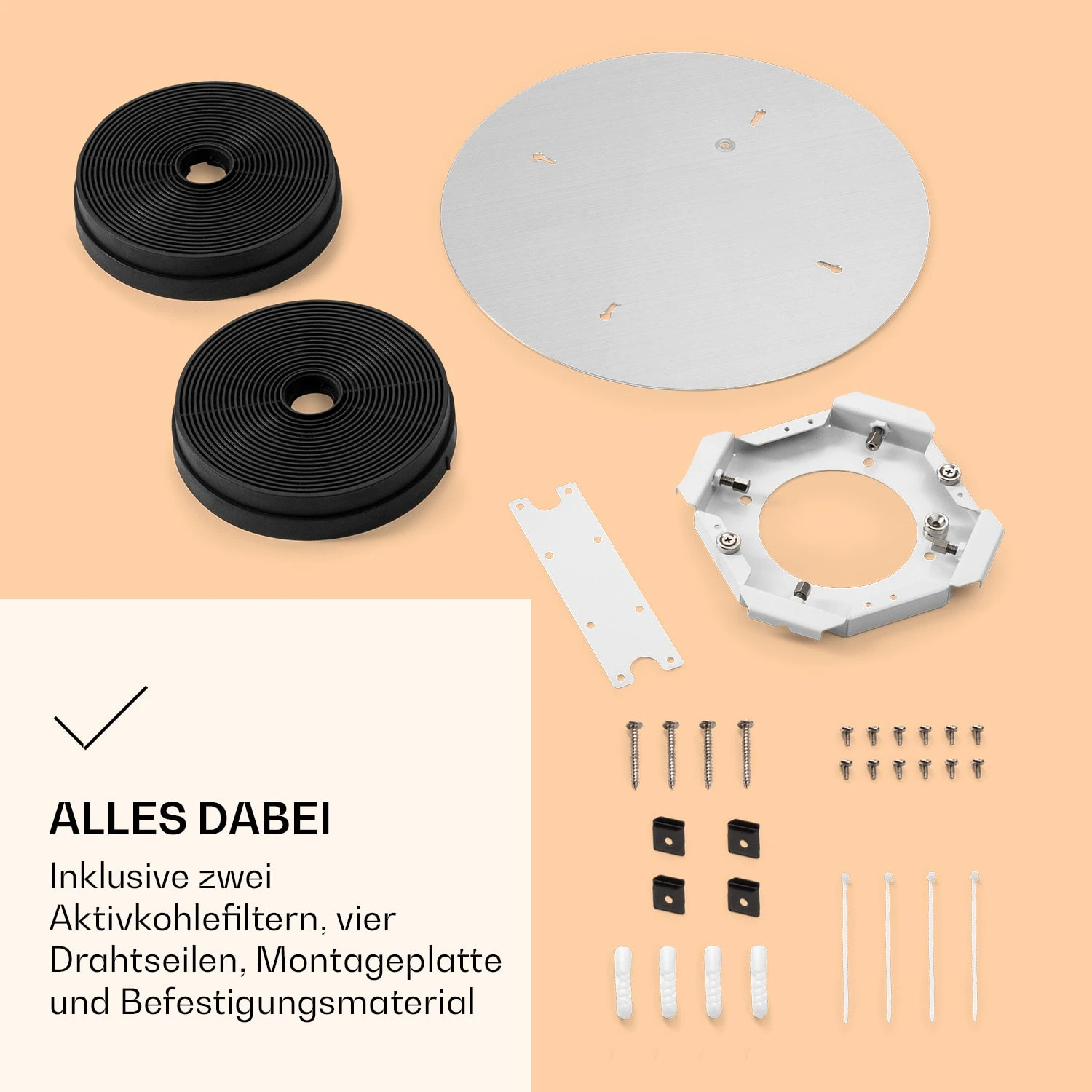 Skyfall Smart Inselabzugshaube Ø45cm Umluft 402m³/h LED – Bild 6