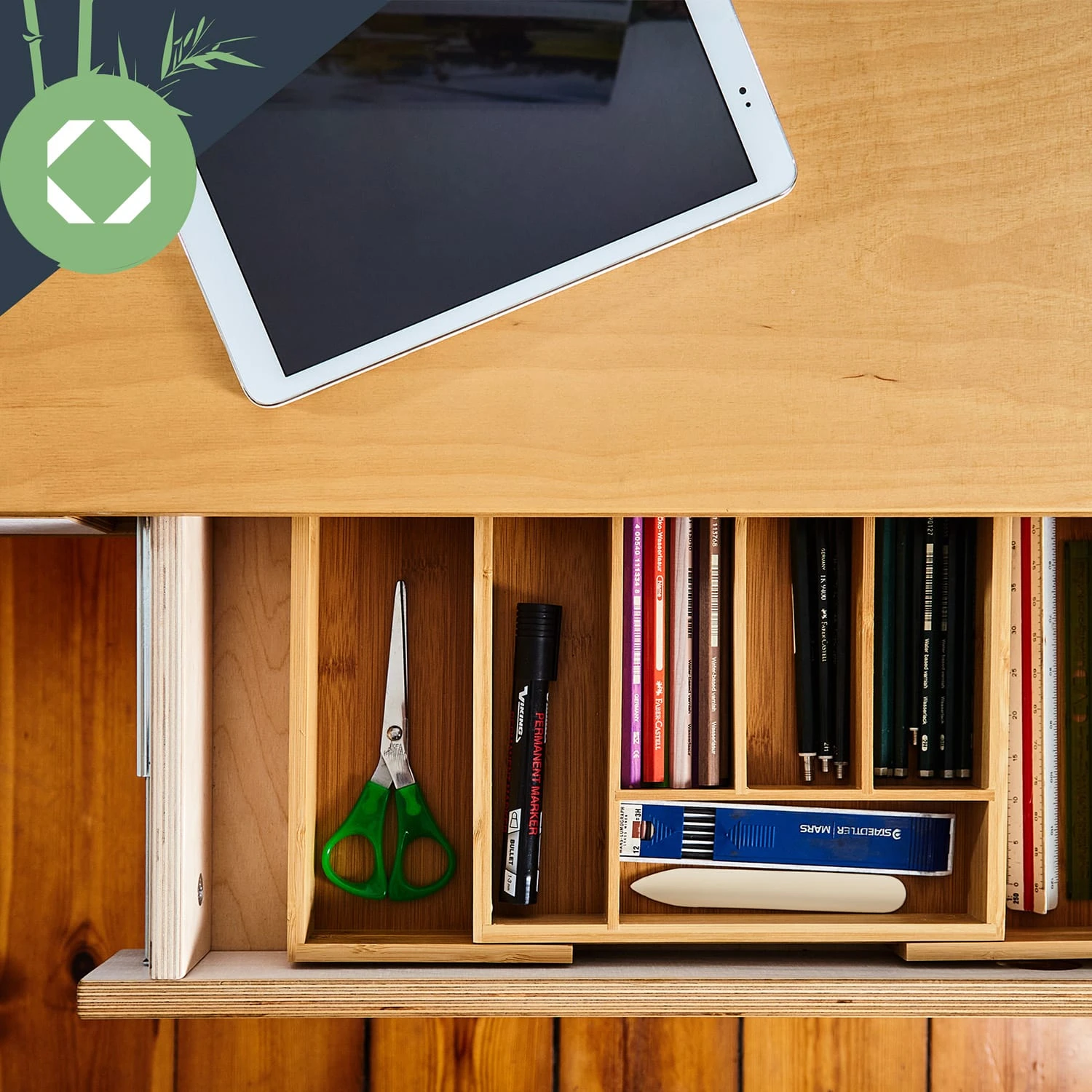 Besteckkasten 5-7 Fächer Max. 40 X 5 X 35,5 Cm Bambus – Bild 7