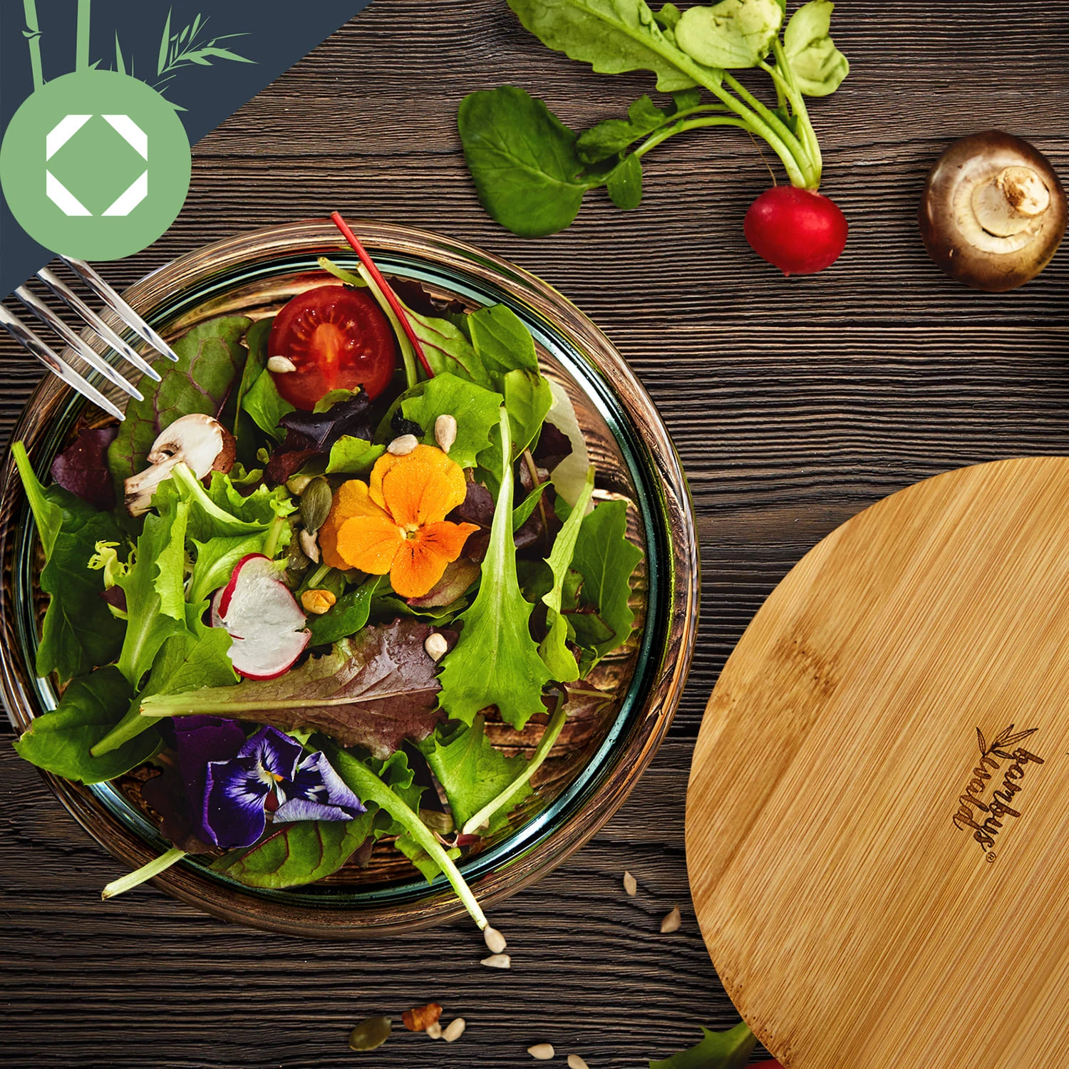 Glasschüssel 865 Ml Bambusdeckel Verschließbar BPA-frei Größe S – Bild 6