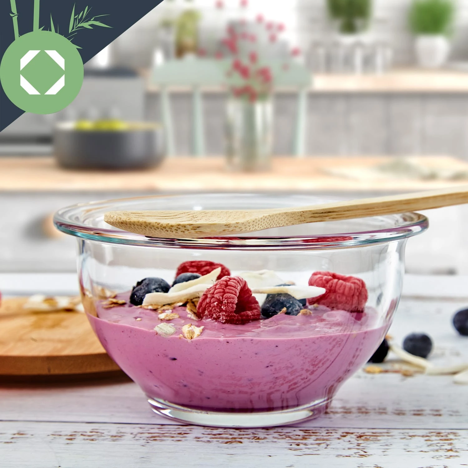 Glasschüssel 865 Ml Bambusdeckel Verschließbar BPA-frei Größe S – Bild 7