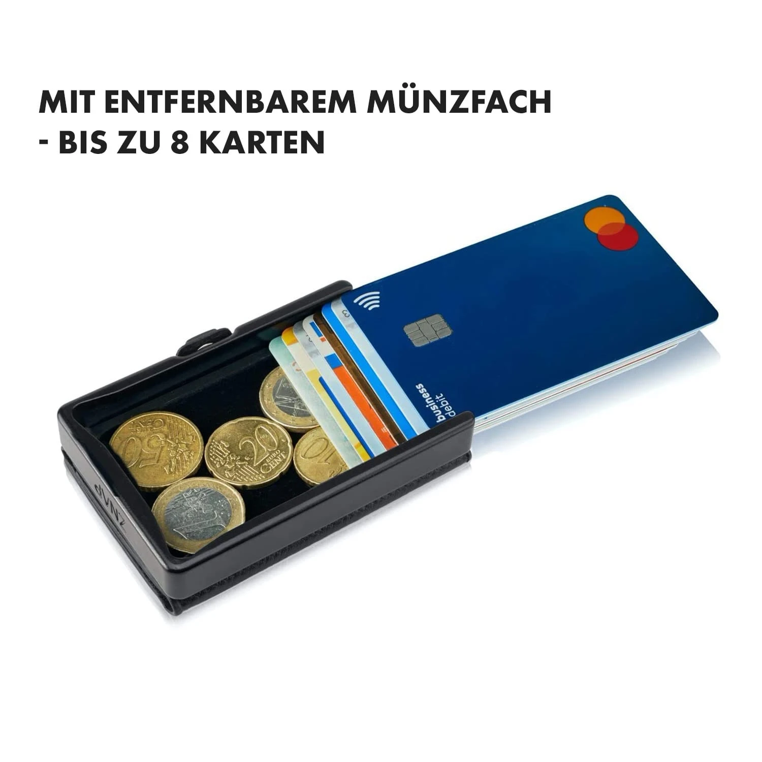 ZNAP Slim Wallet 12 Karten Münzfach 8 X 1,8 X 6 Cm (BxHxT) RFID-Schutz – Bild 5