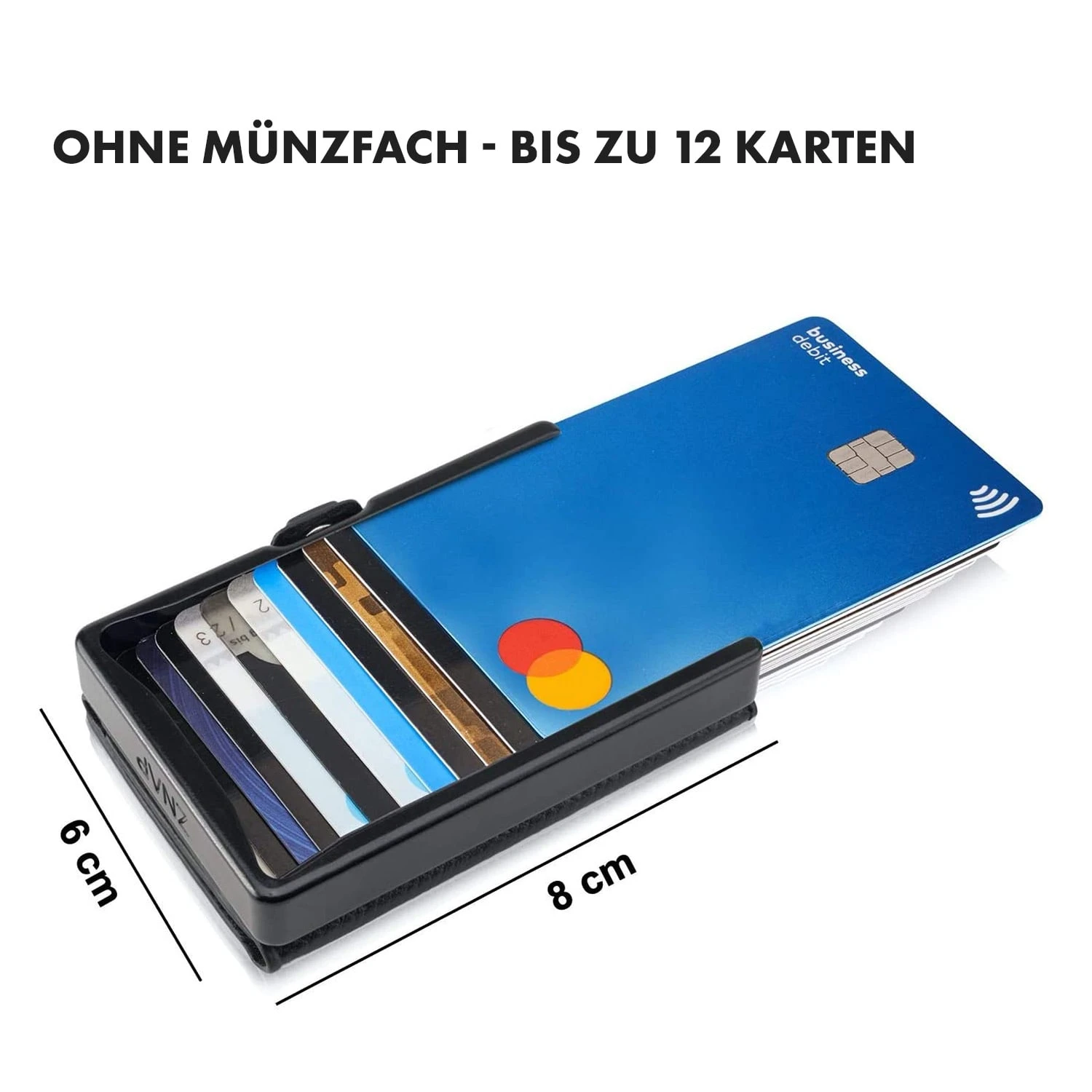 ZNAP Slim Wallet 12 Karten Münzfach 8 X 1,8 X 6 Cm (BxHxT) RFID-Schutz – Bild 7