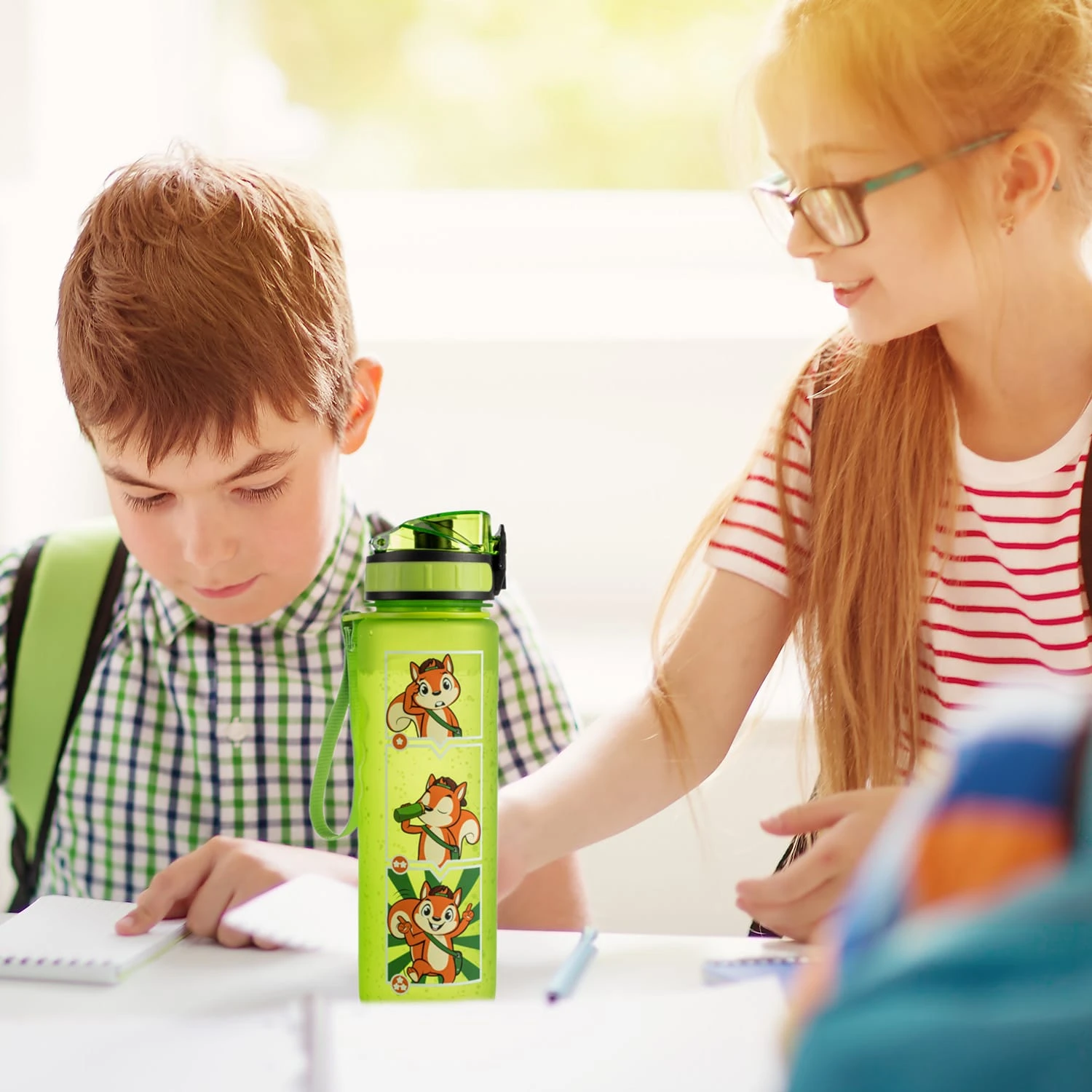 Lyseren Kindertrinkflasche 600 Ml Trinkskala Auslaufsicher Fruchtfilter – Bild 2