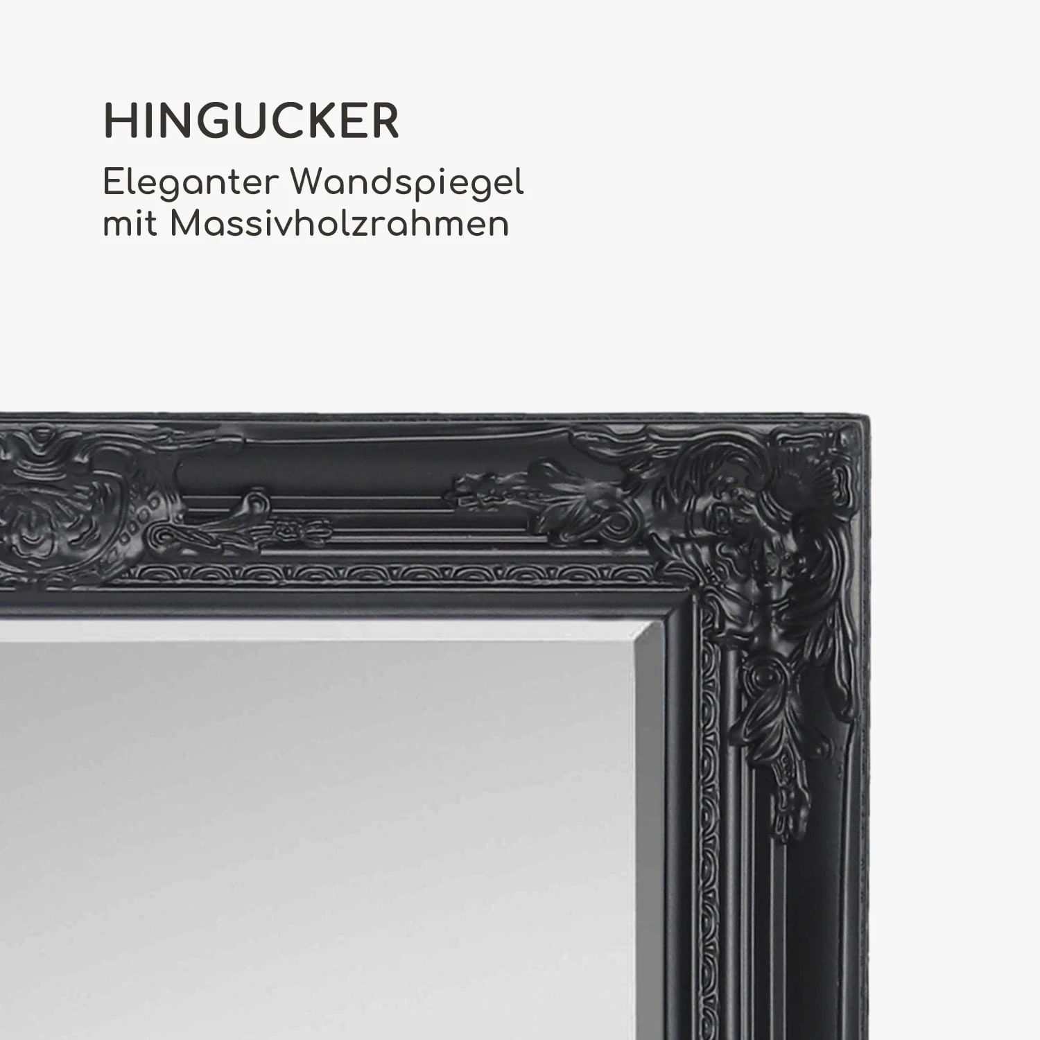 Manchester Wandspiegel Massivholzrahmen Rechteckig 90 X 60 Cm – Bild 4