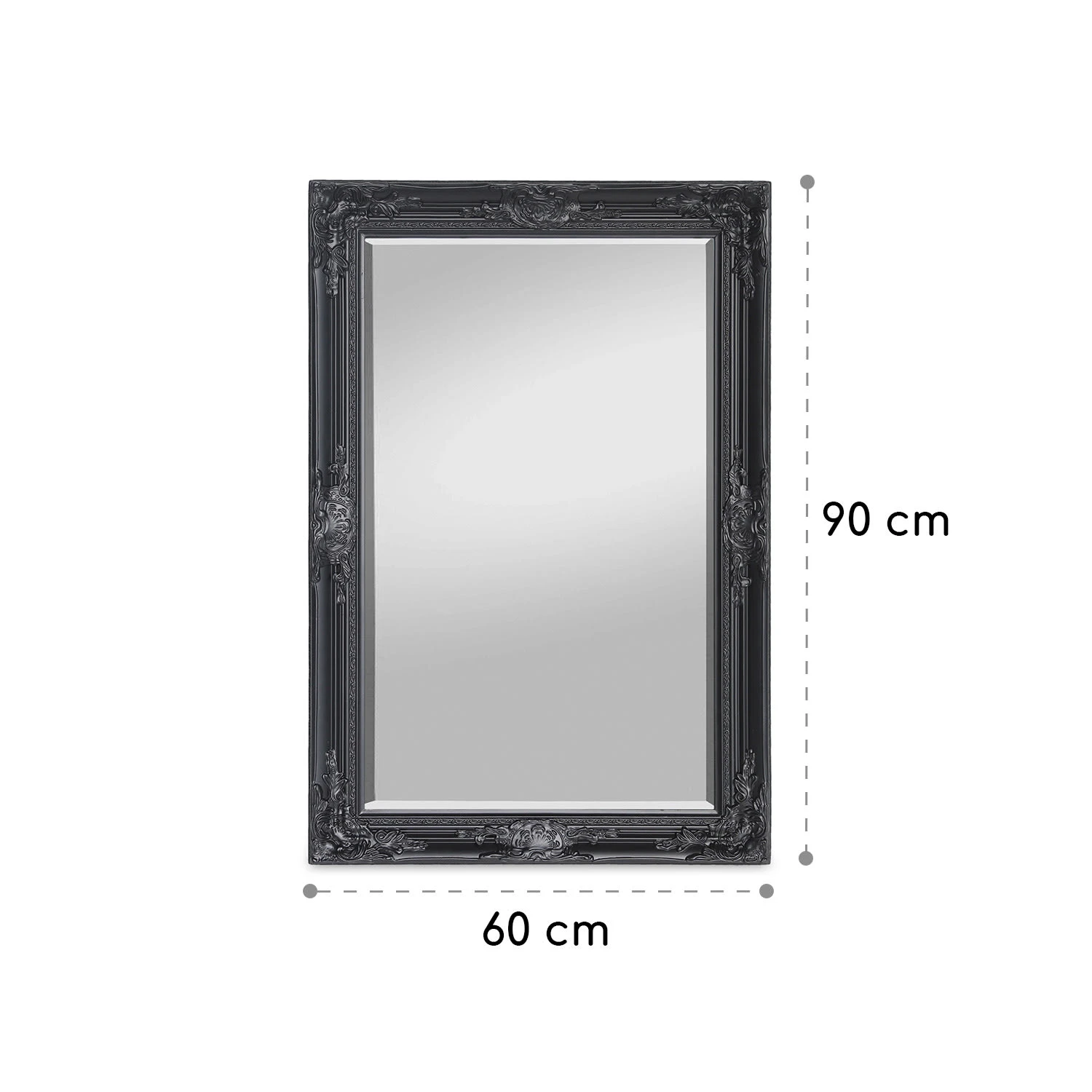 Manchester Wandspiegel Massivholzrahmen Rechteckig 90 X 60 Cm – Bild 6