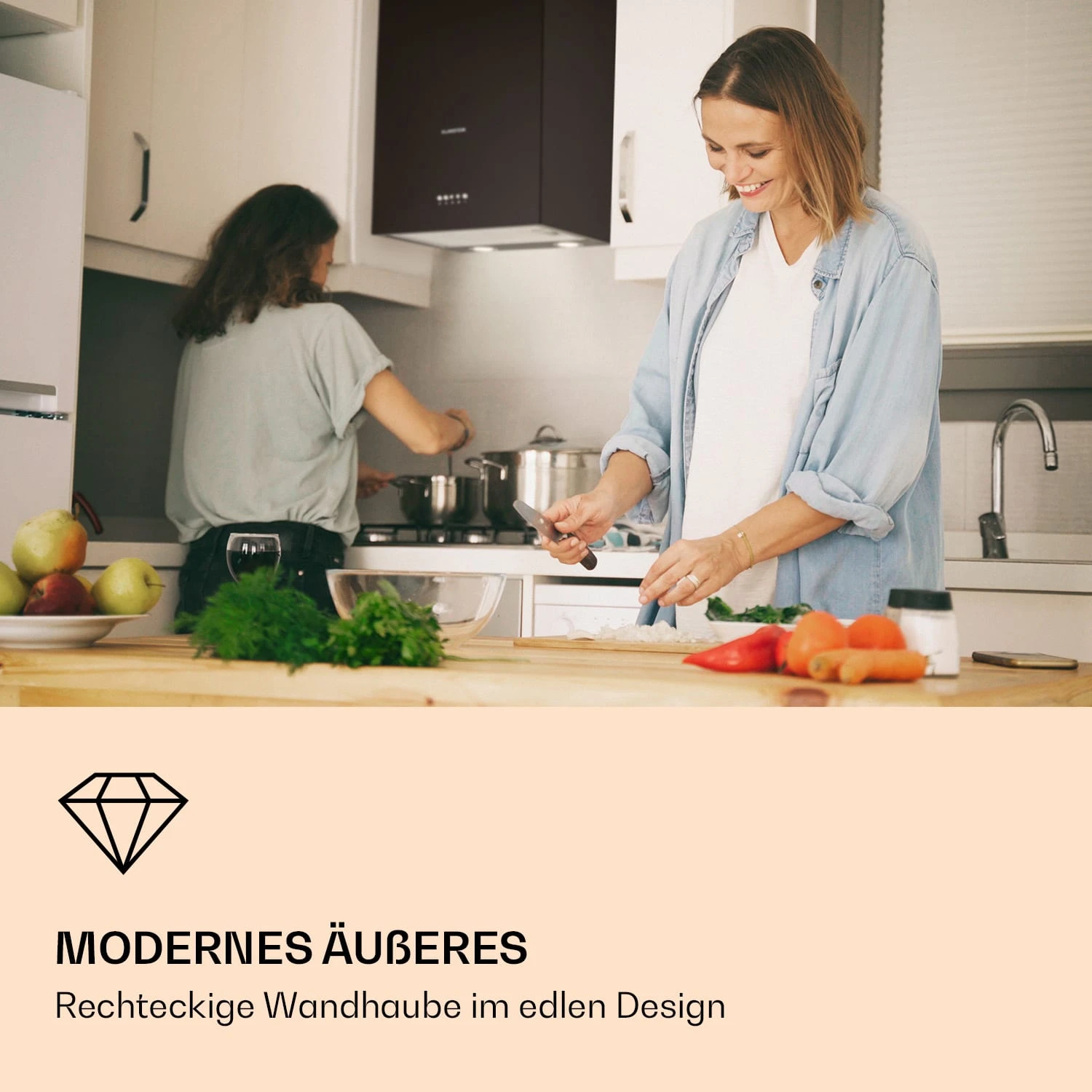 Monumenta Wandabzugshaube Aluminium 559m³/h LED EEK B – Bild 2